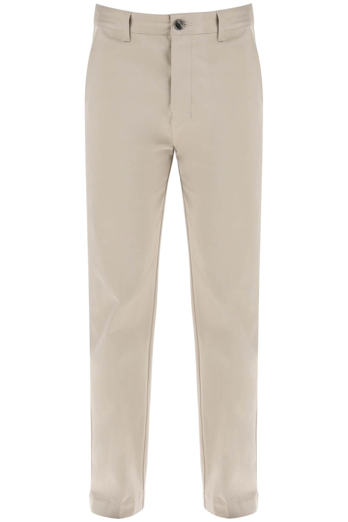  AMI ALEXANDRE MATIUSSI cotton satin chino pants in