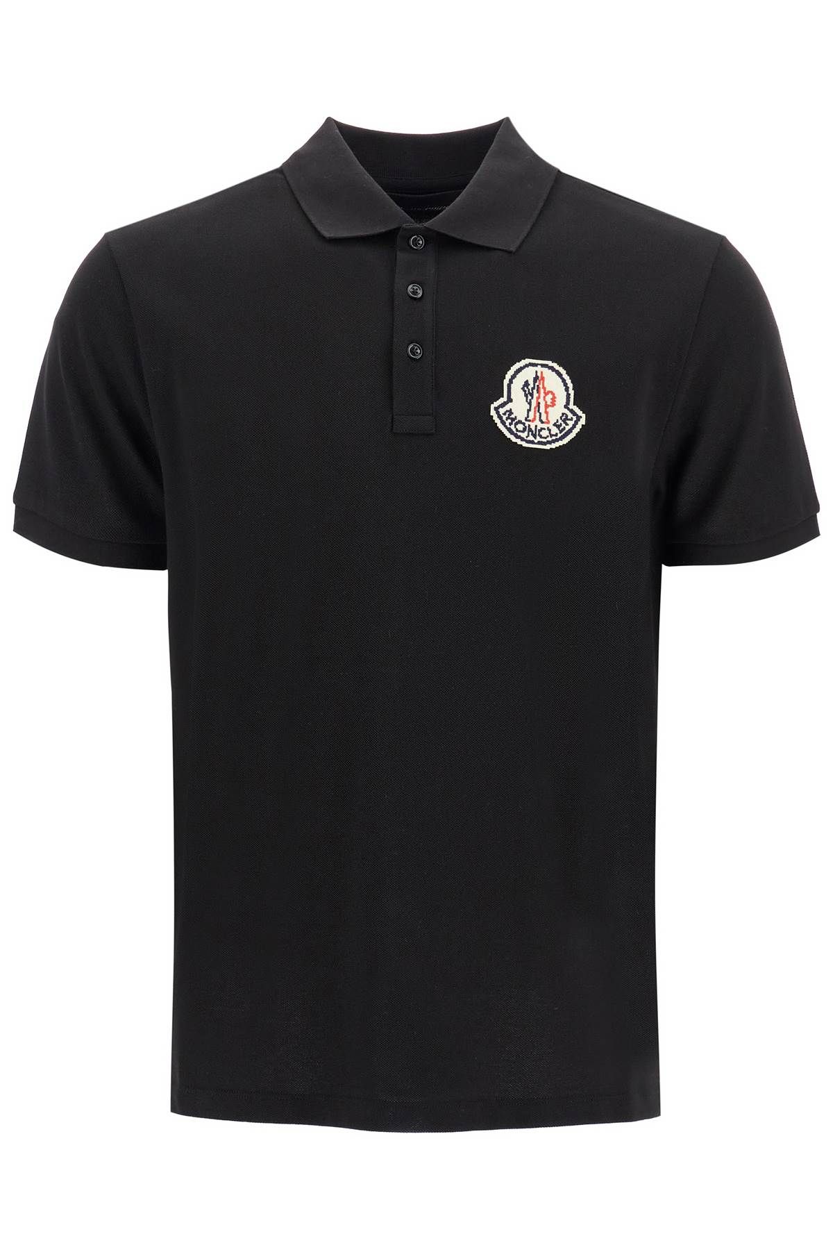 Moncler MONCLER pixel effect logo polo shirt