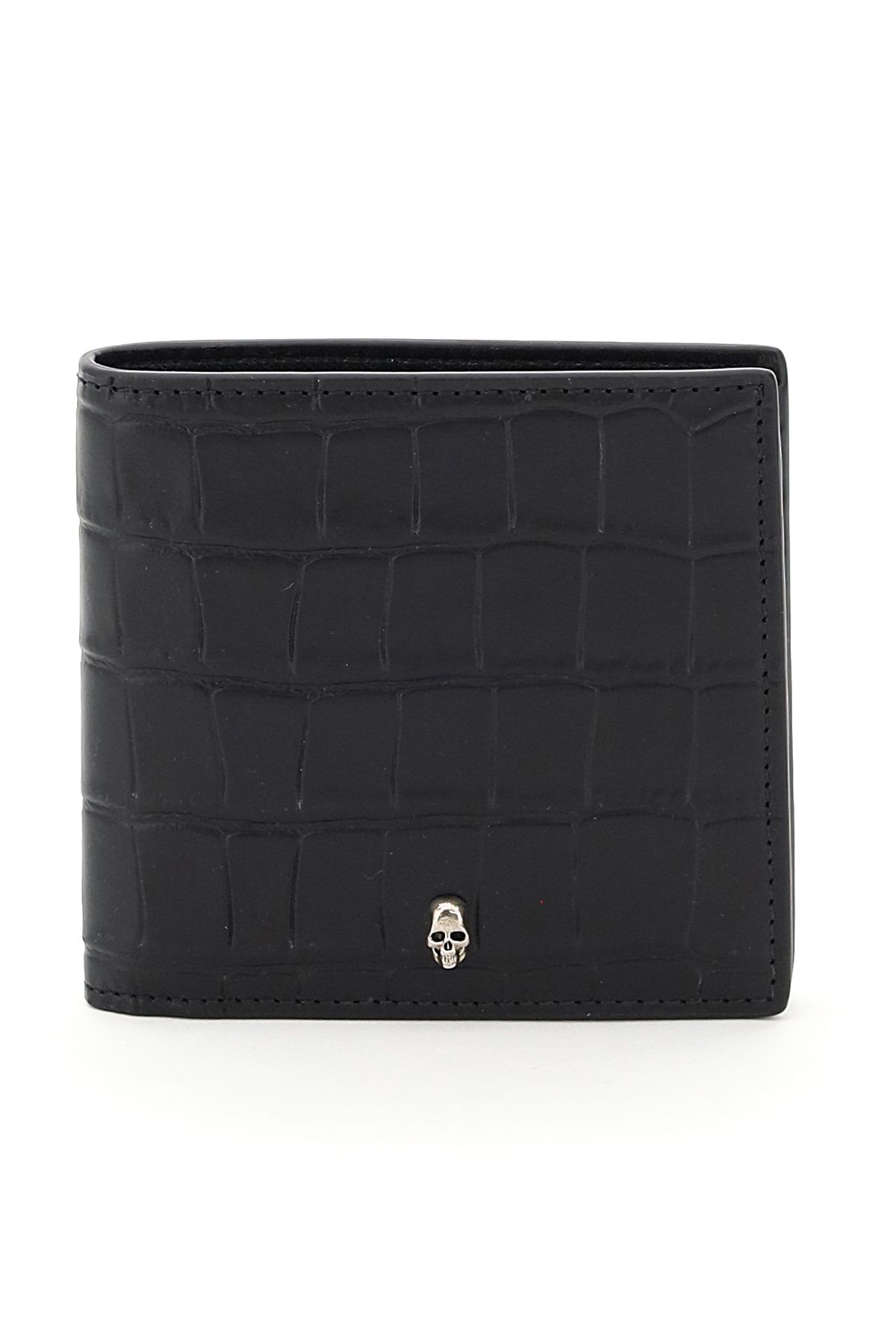 Alexander McQueen ALEXANDER MCQUEEN croco-embossed bi-fold wallet