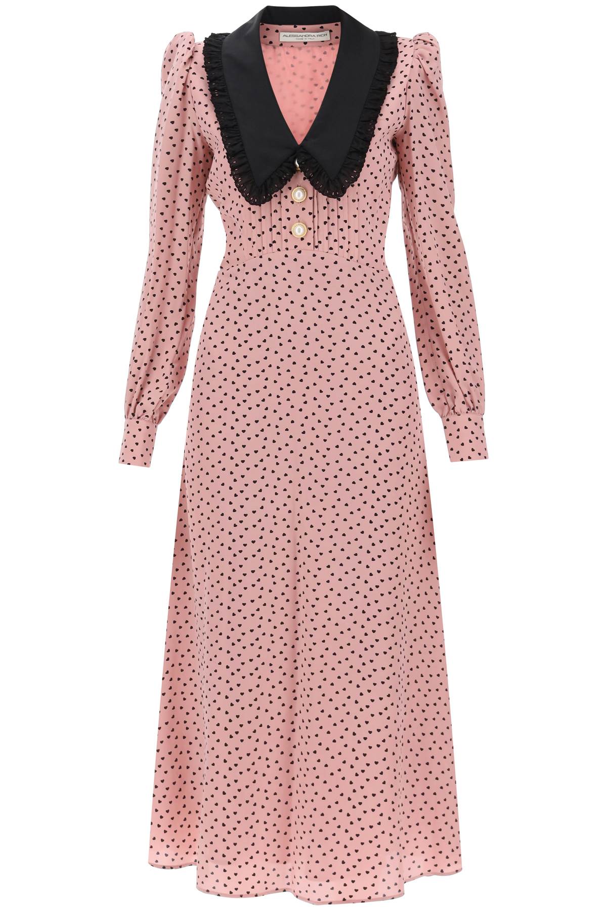 Alessandra Rich ALESSANDRA RICH midi dress with contrasting collar