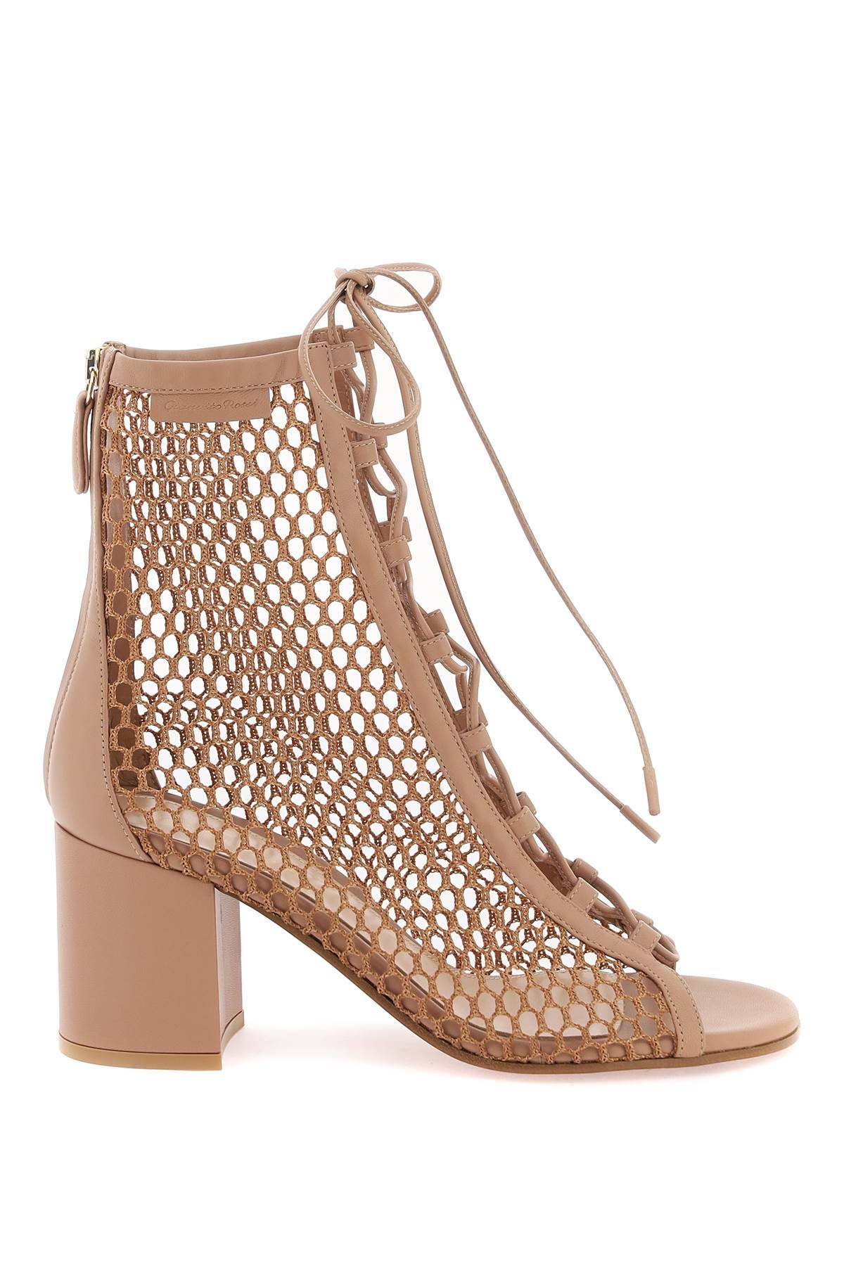 Gianvito Rossi GIANVITO ROSSI open-toe mesh ankle boots with