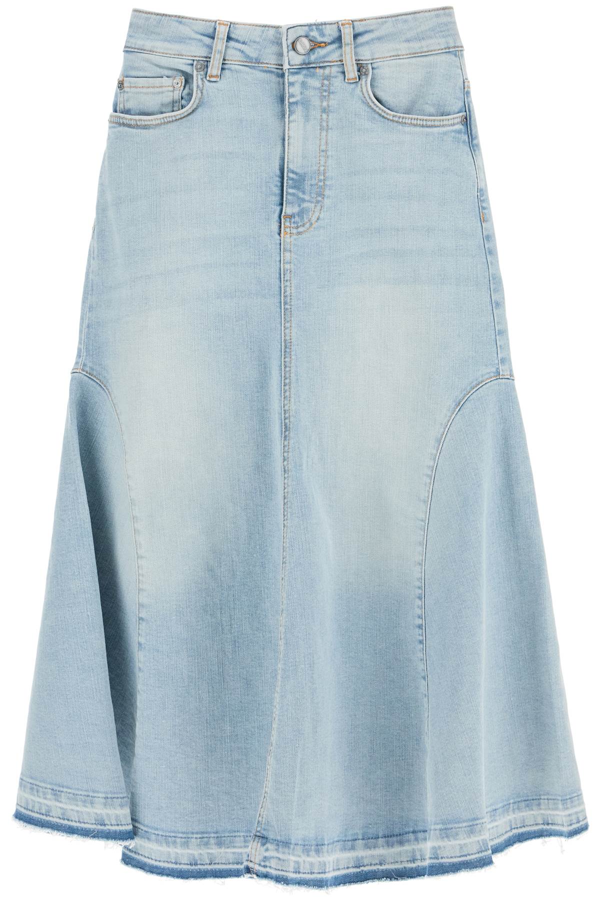 Ganni GANNI flared denim skirt.