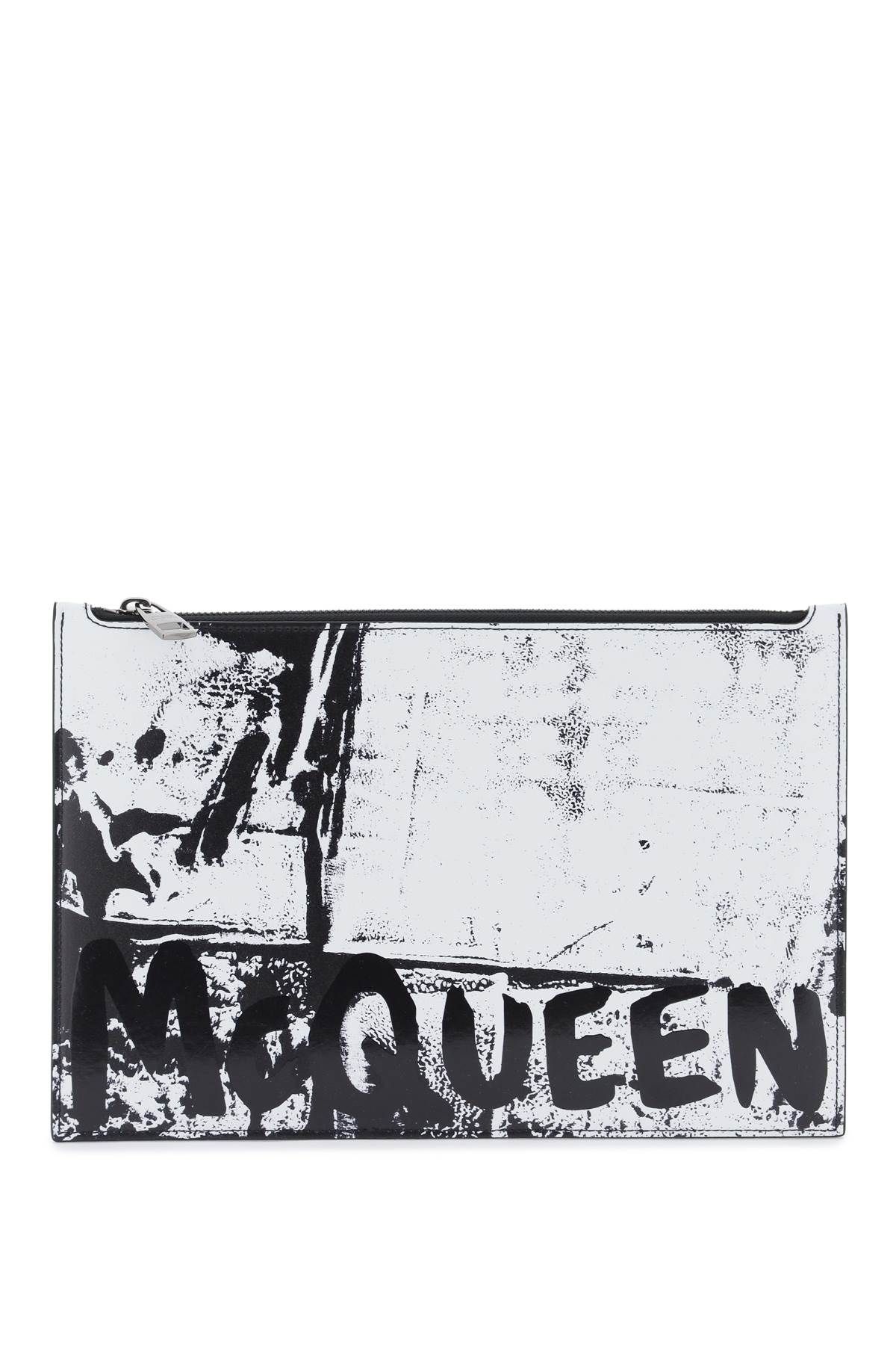 Alexander McQueen ALEXANDER MCQUEEN graffiti flat pouch