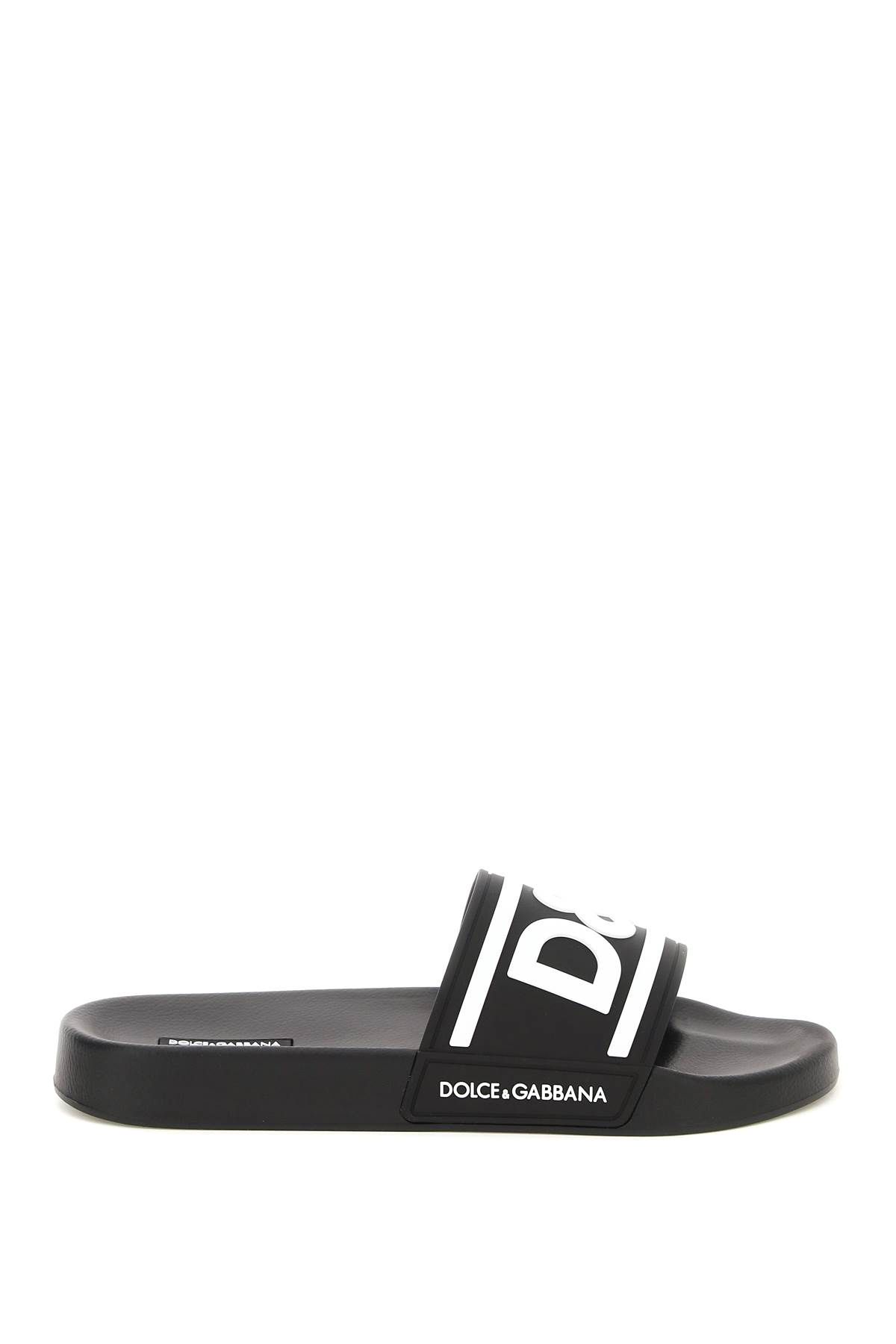 Dolce & Gabbana DOLCE & GABBANA logo rubber slides