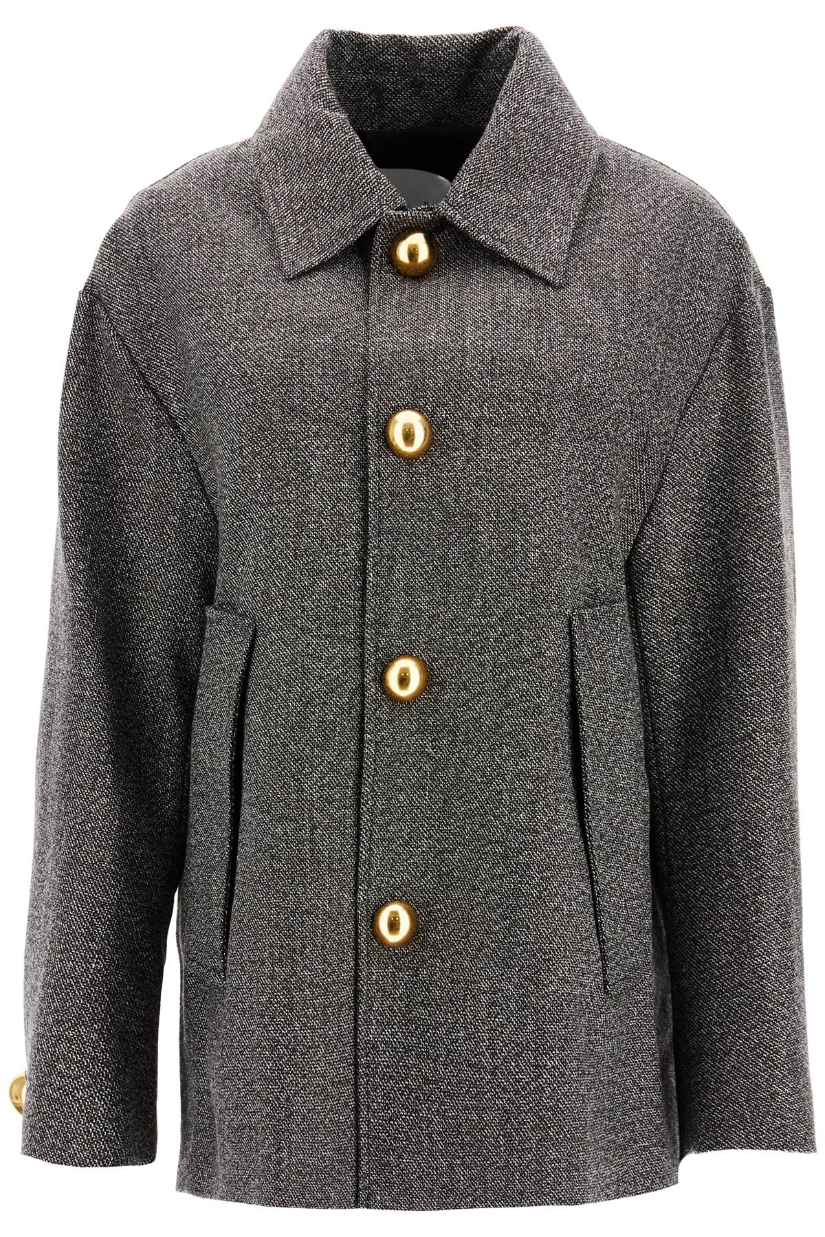  AMI ALEXANDRE MATIUSSI boxy wool and cotton blend jacket