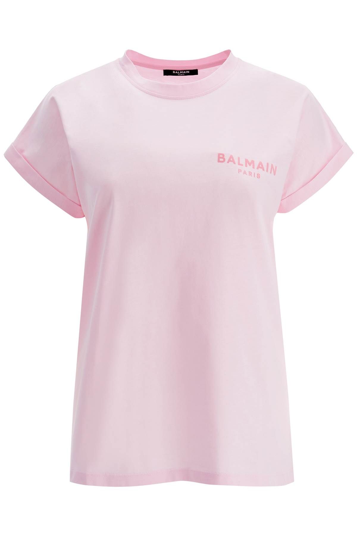 Balmain BALMAIN flocked logo t-shirt