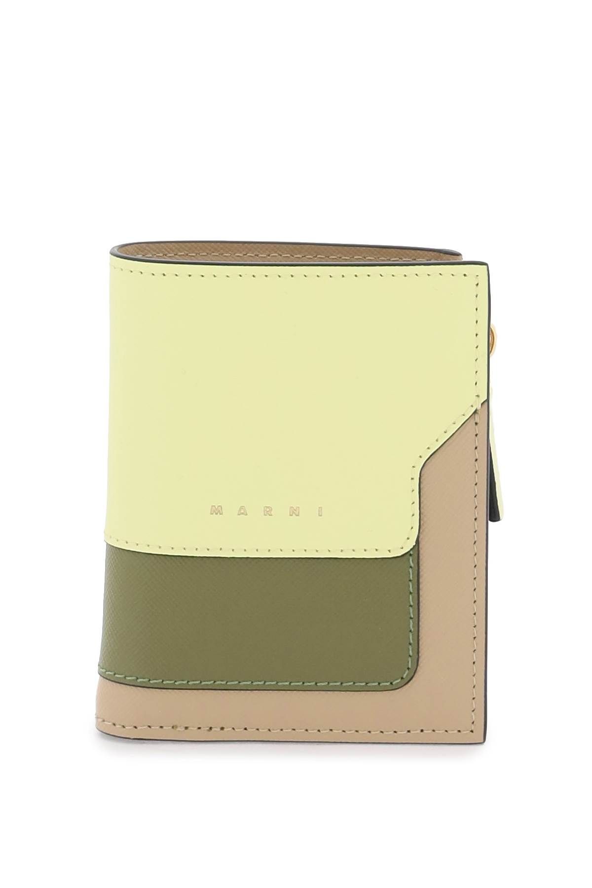 Marni MARNI multicolored saffiano leather bi-fold wallet