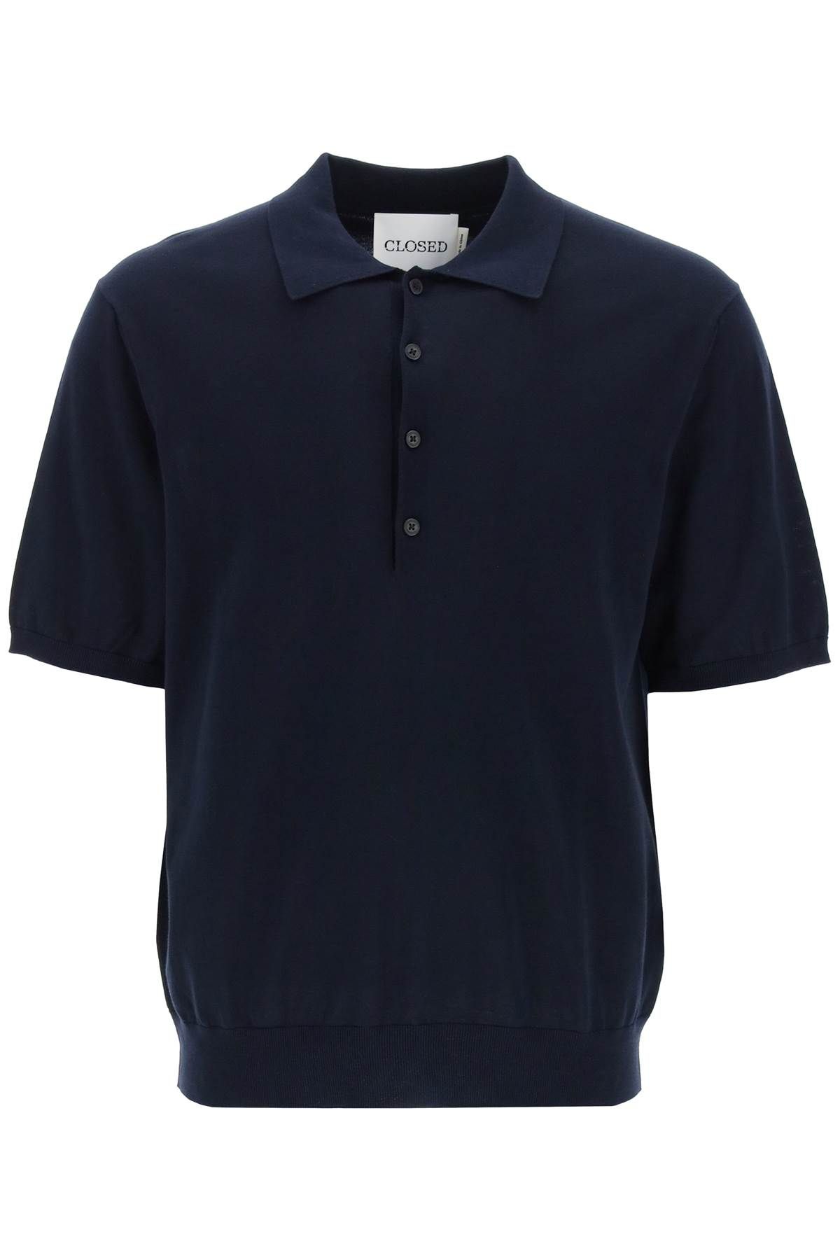 CLOSED CLOSED soft fine knit polo shirt