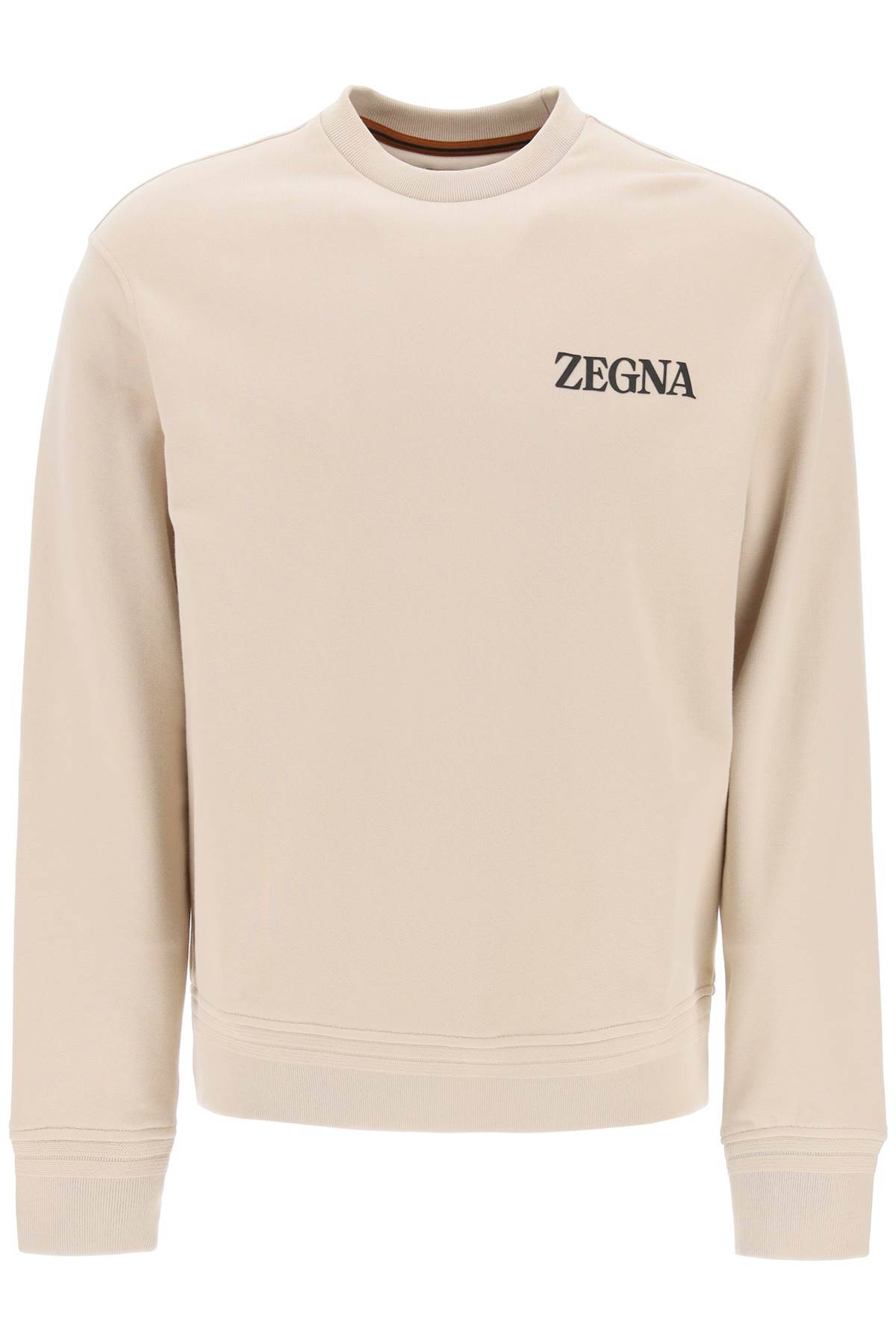 zegna ZEGNA crewneck sweatshirt with rubberized logo