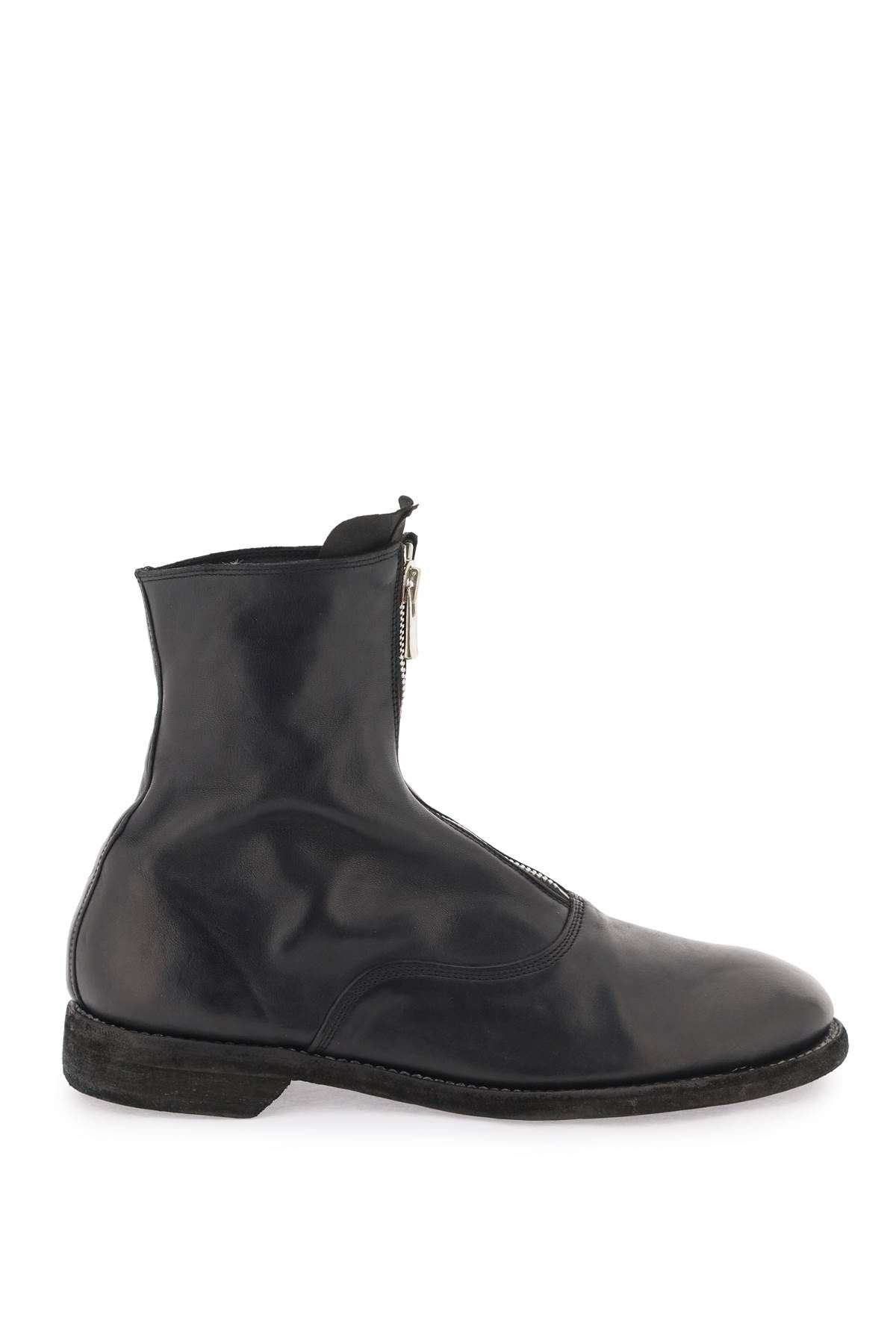 Guidi GUIDI front zip leather ankle boots