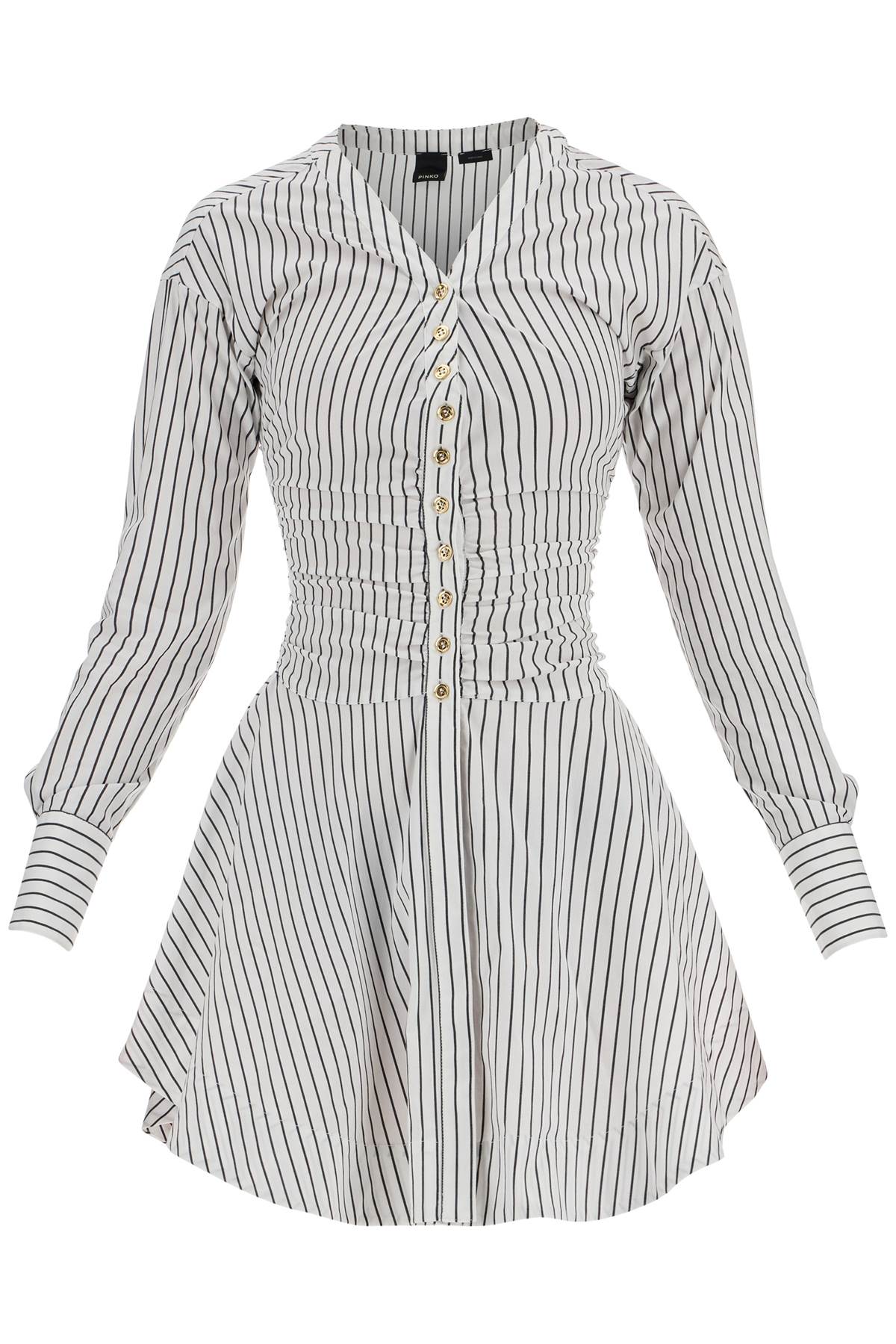 Pinko PINKO striped poplin mini dress with nine