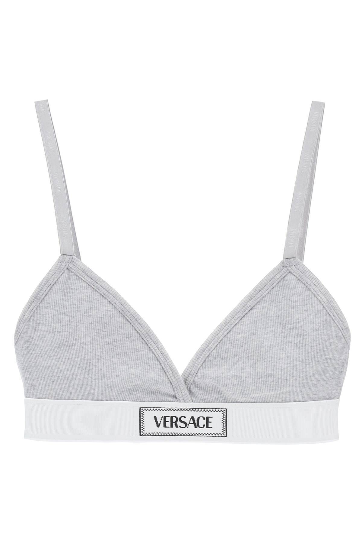 Versace VERSACE '90s logo ribbed bralette