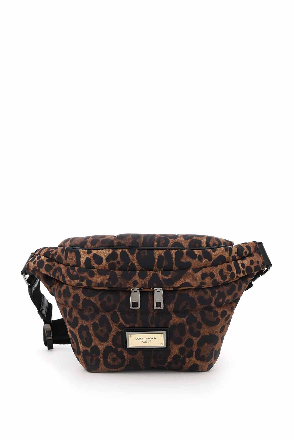 Dolce & Gabbana DOLCE & GABBANA leopard-print nylon beltbag