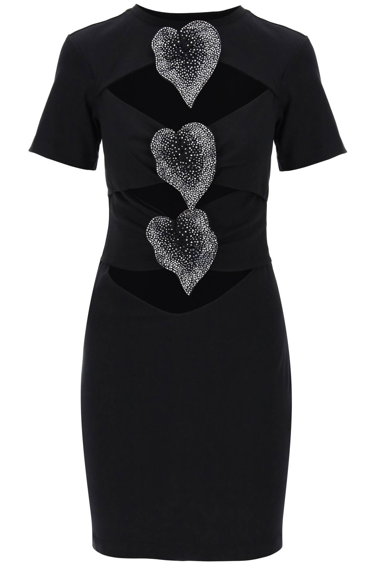 GIUSEPPE DI MORABITO GIUSEPPE DI MORABITO mini cut-out dress with applied anthur
