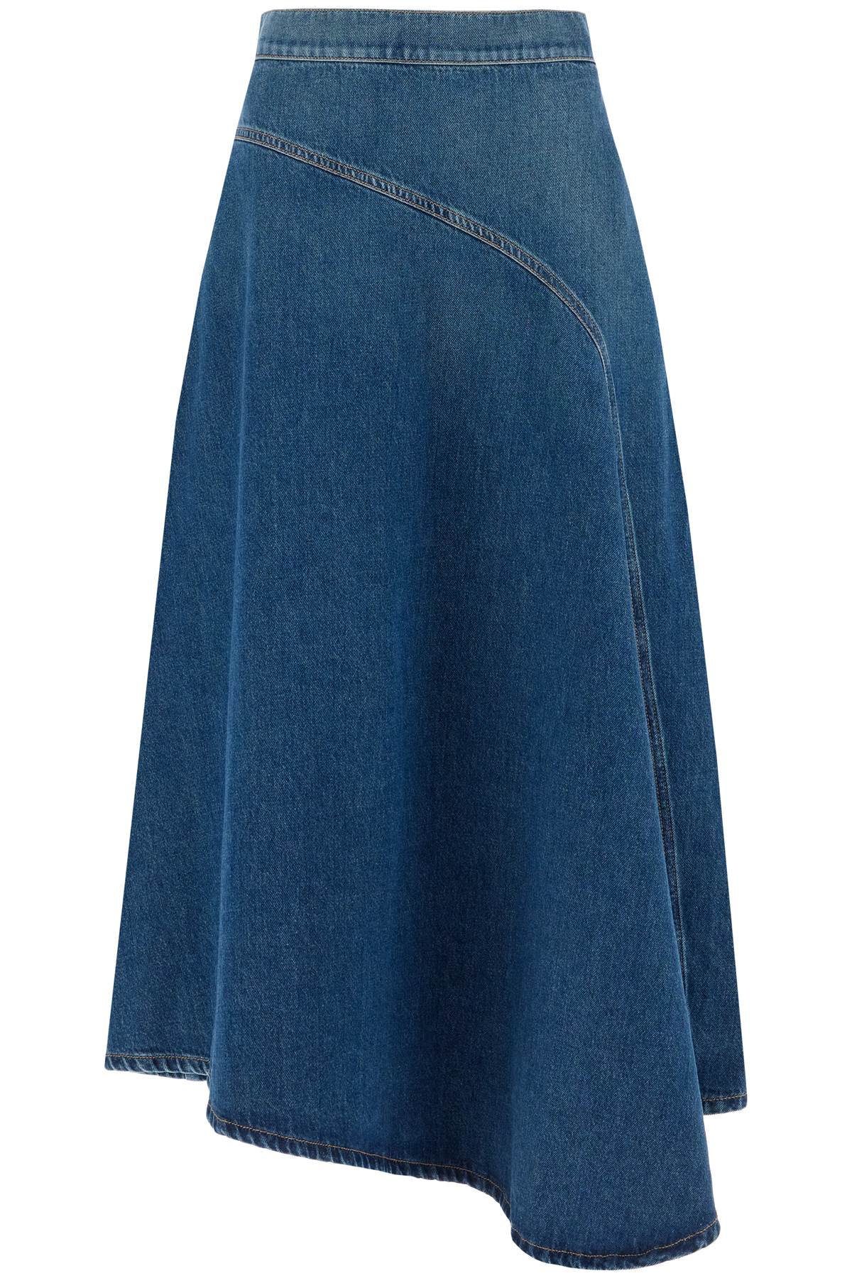 Weekend Max Mara WEEKEND MAX MARA asymmetric long denim skirt.