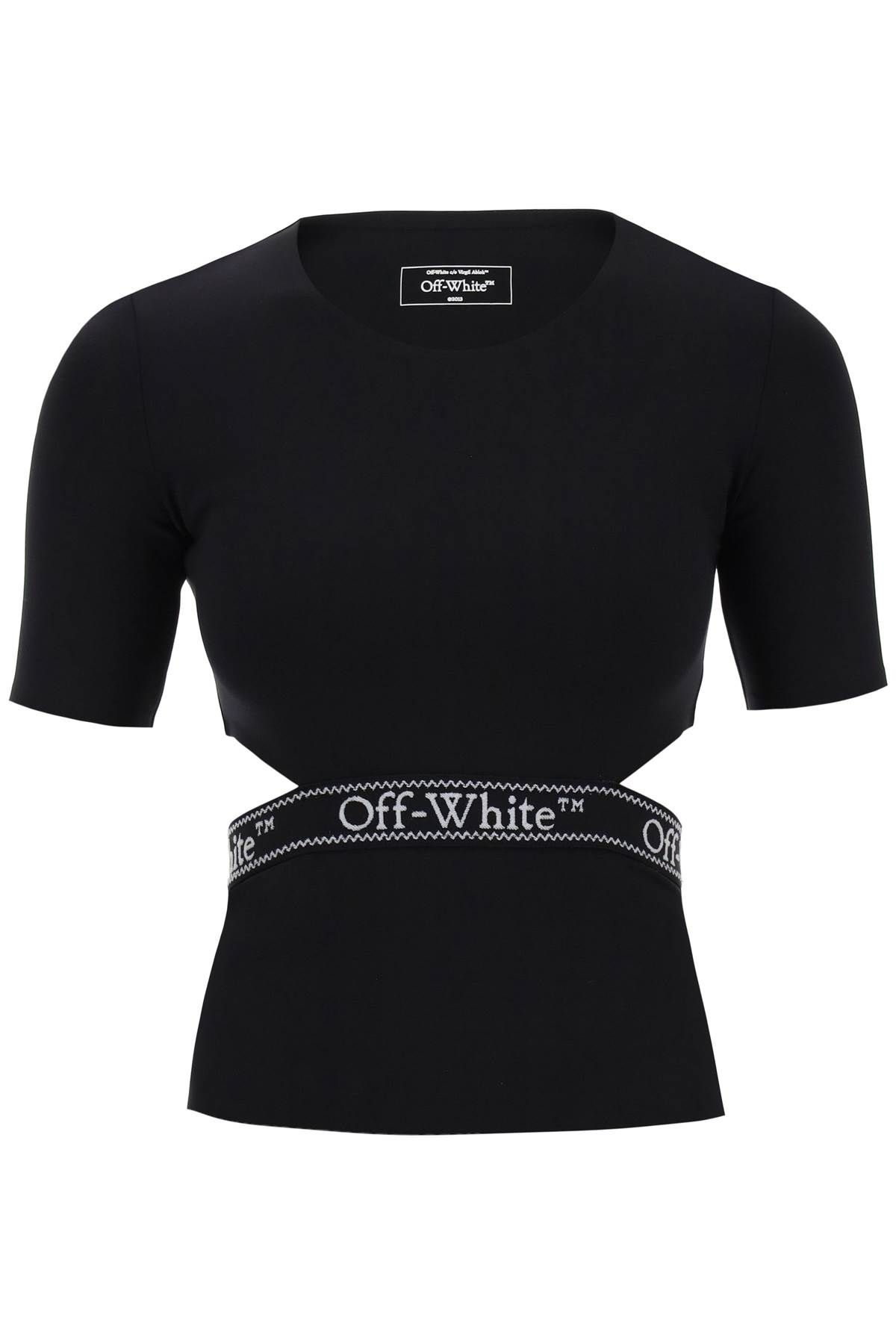 OFF-WHITE OFF-WHITE "logo band t-shirt with cut out design