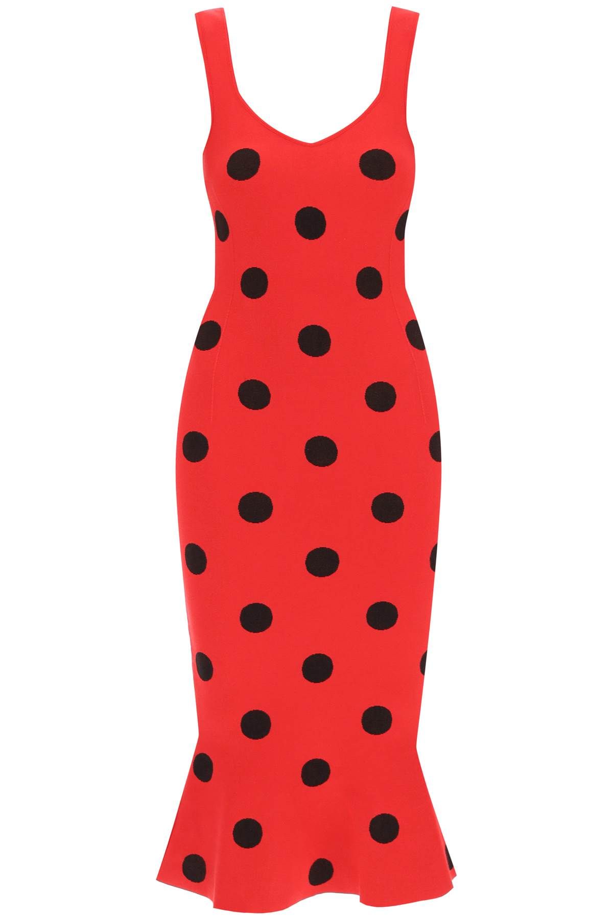 Marni MARNI polka dot knit midi dress