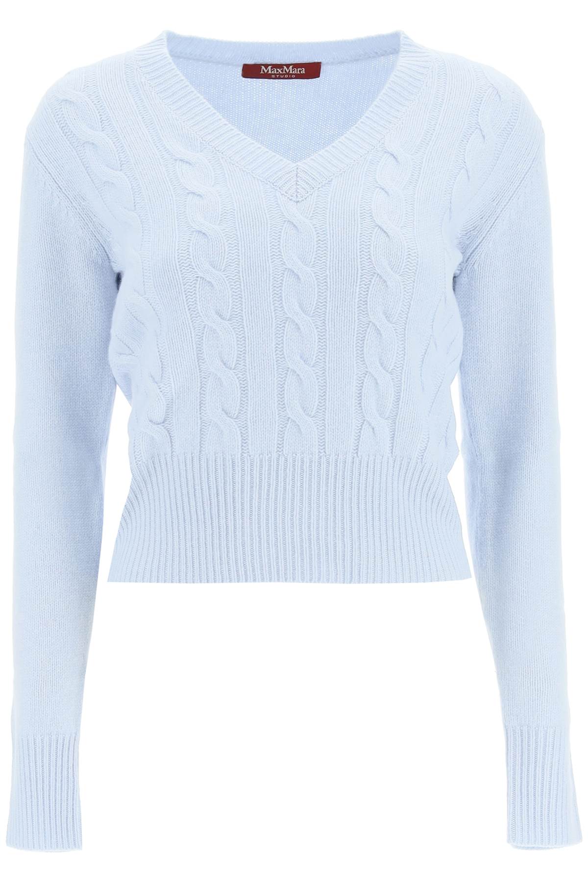 MAX MARA STUDIO MAX MARA STUDIO 'ernesta' cable knit cashmere sweater