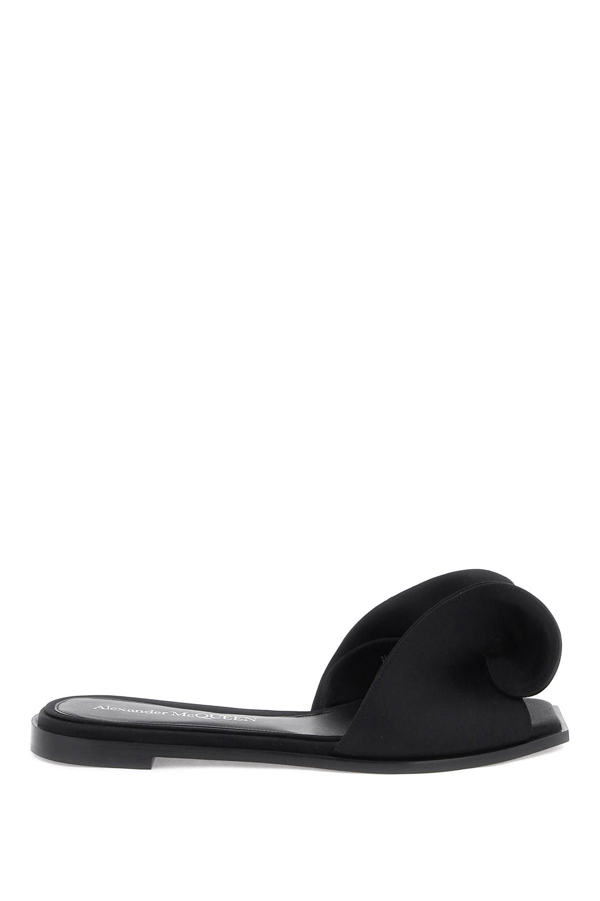 Alexander McQueen ALEXANDER MCQUEEN slides with silk detail