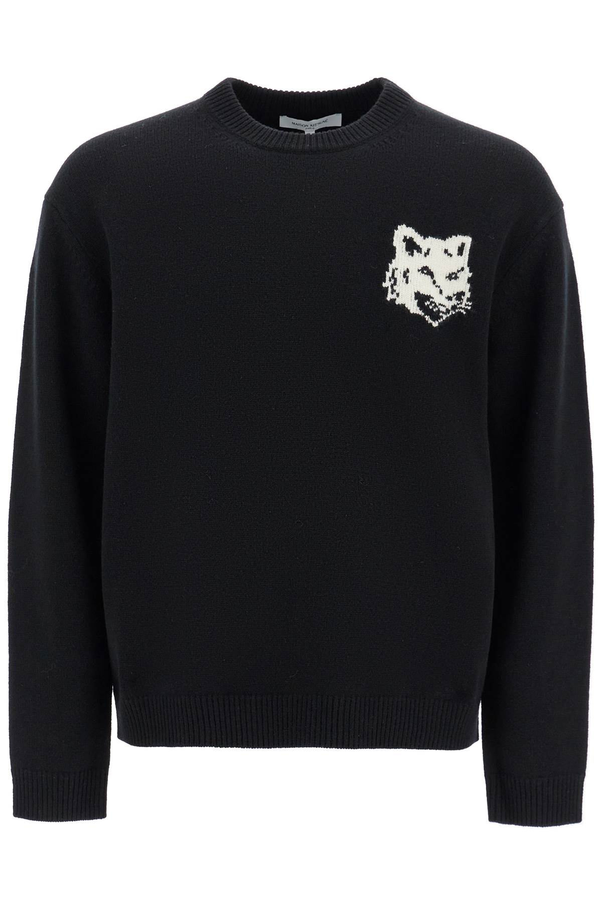 Maison Kitsuné MAISON KITSUNE fox head wool sweater