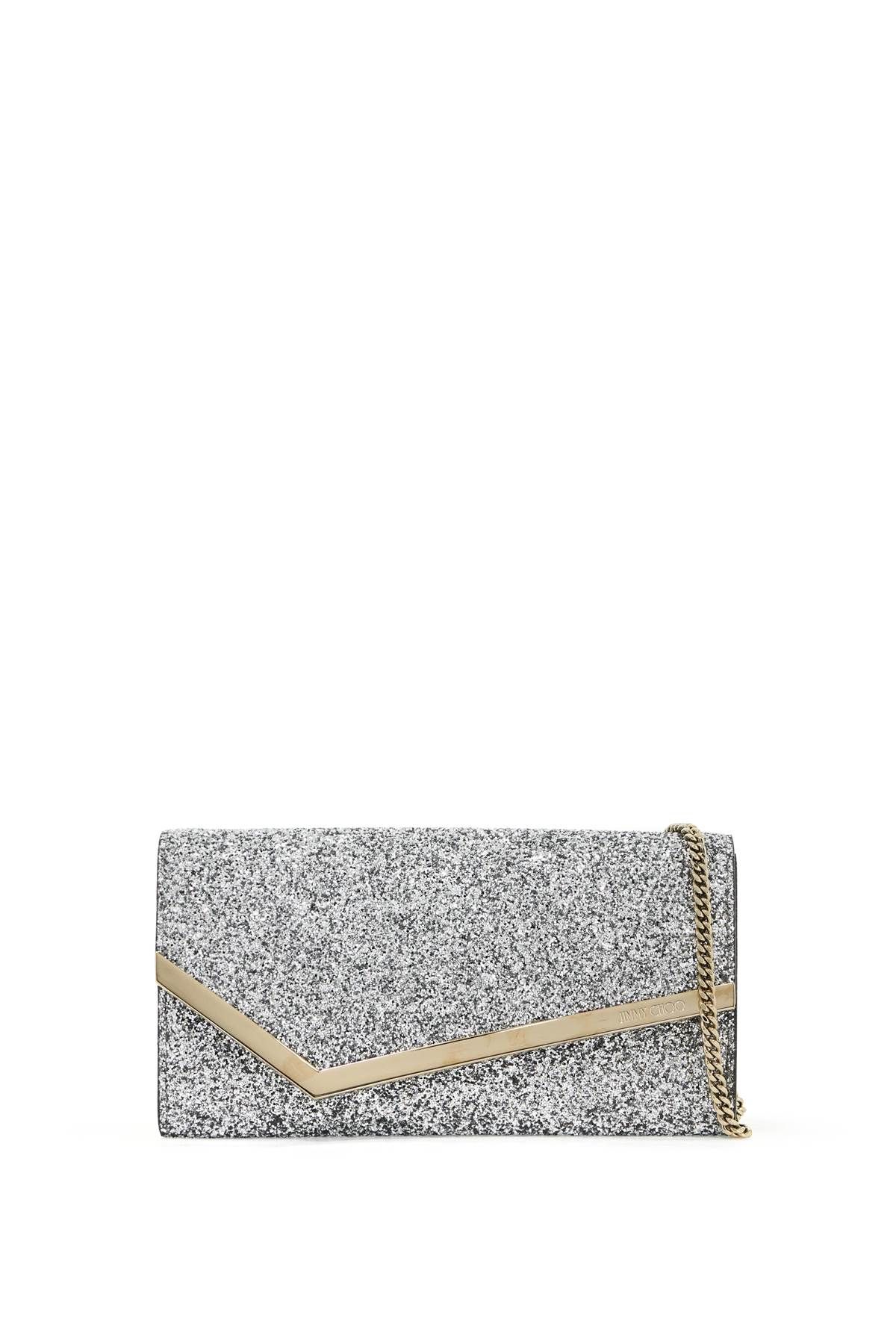 Jimmy Choo JIMMY CHOO glittered emmie clutch