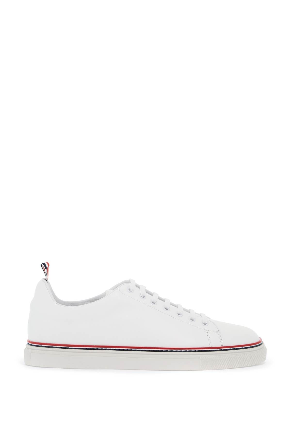 Thom Browne THOM BROWNE smooth leather sneakers with tricolor detail.