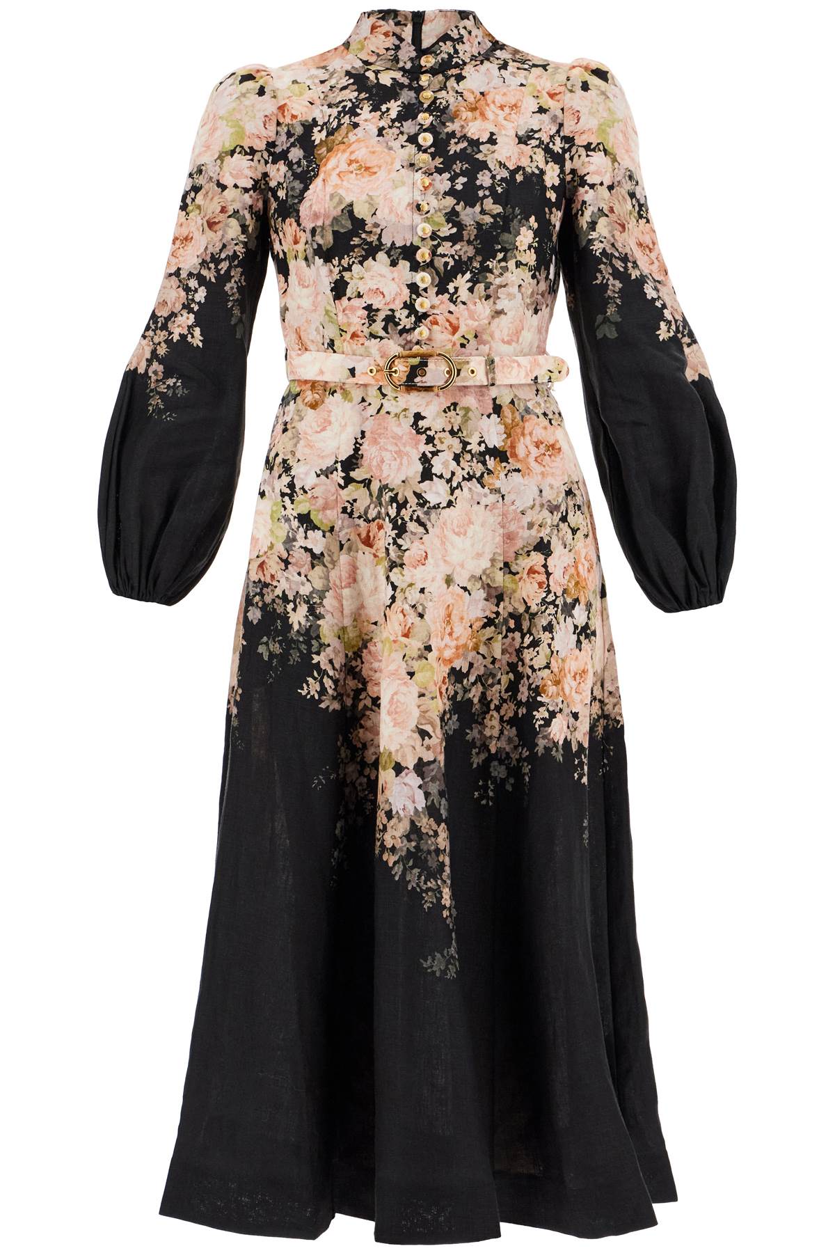 Zimmermann ZIMMERMANN 'floral print linen midi dress with