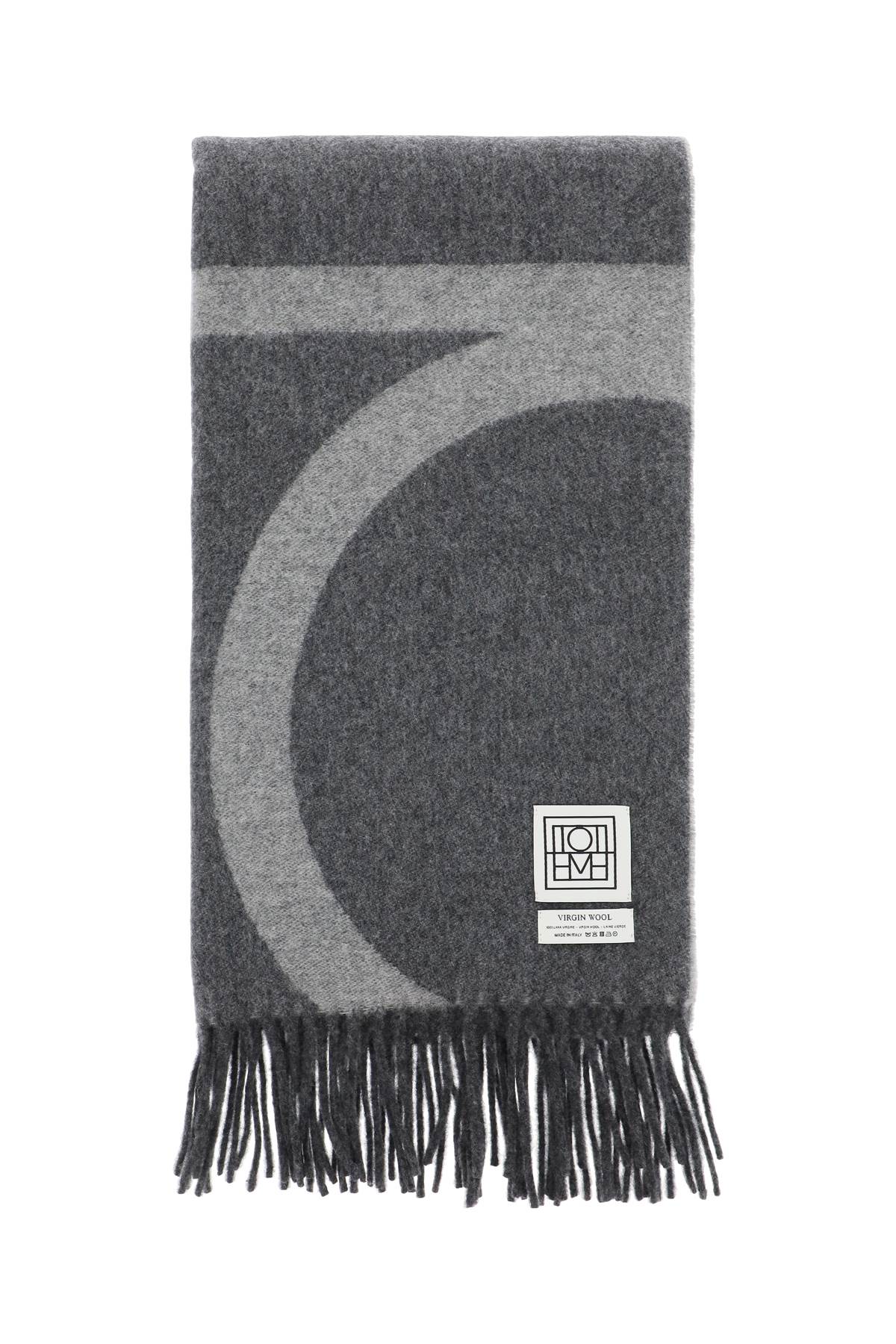 Toteme TOTEME monogram jacquard wool scarf