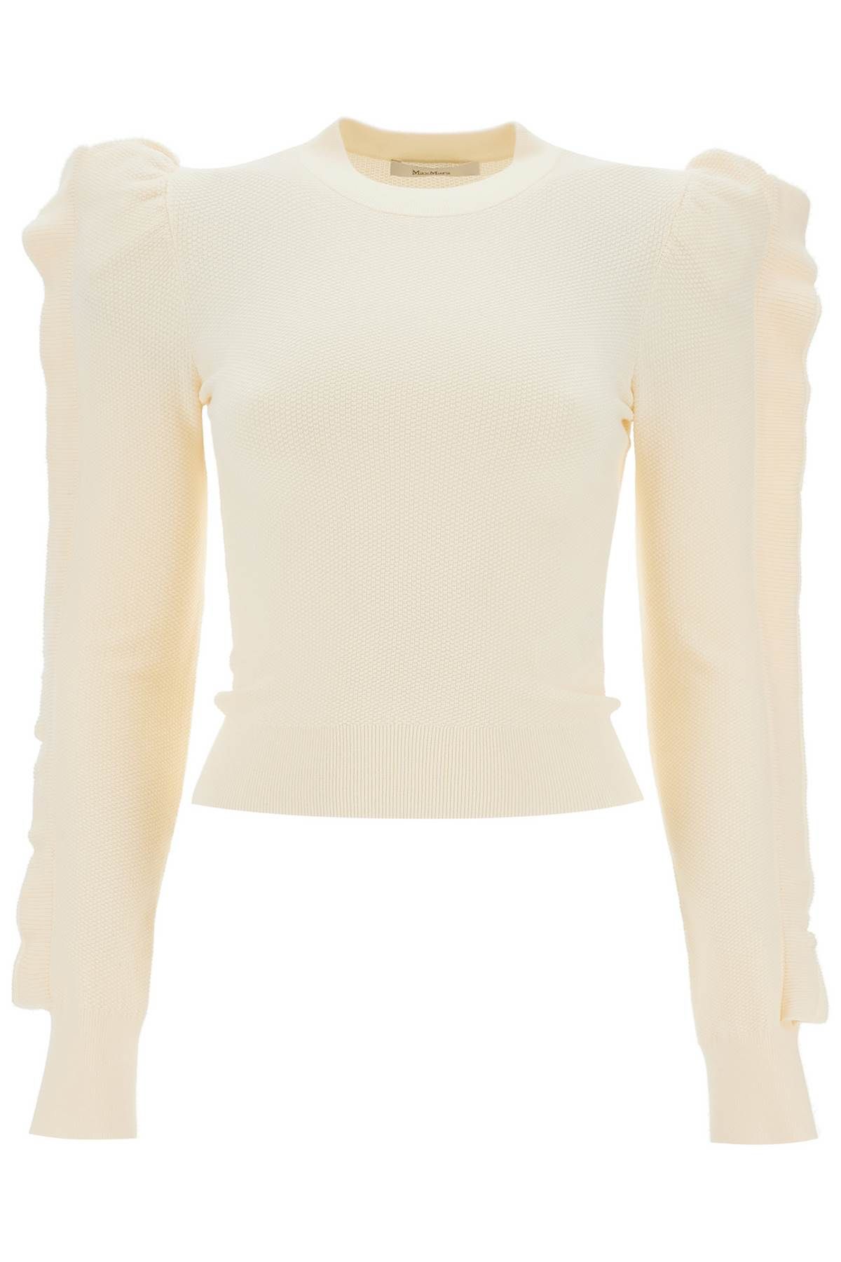 Max Mara MAX MARA stretch pullover with ruffle