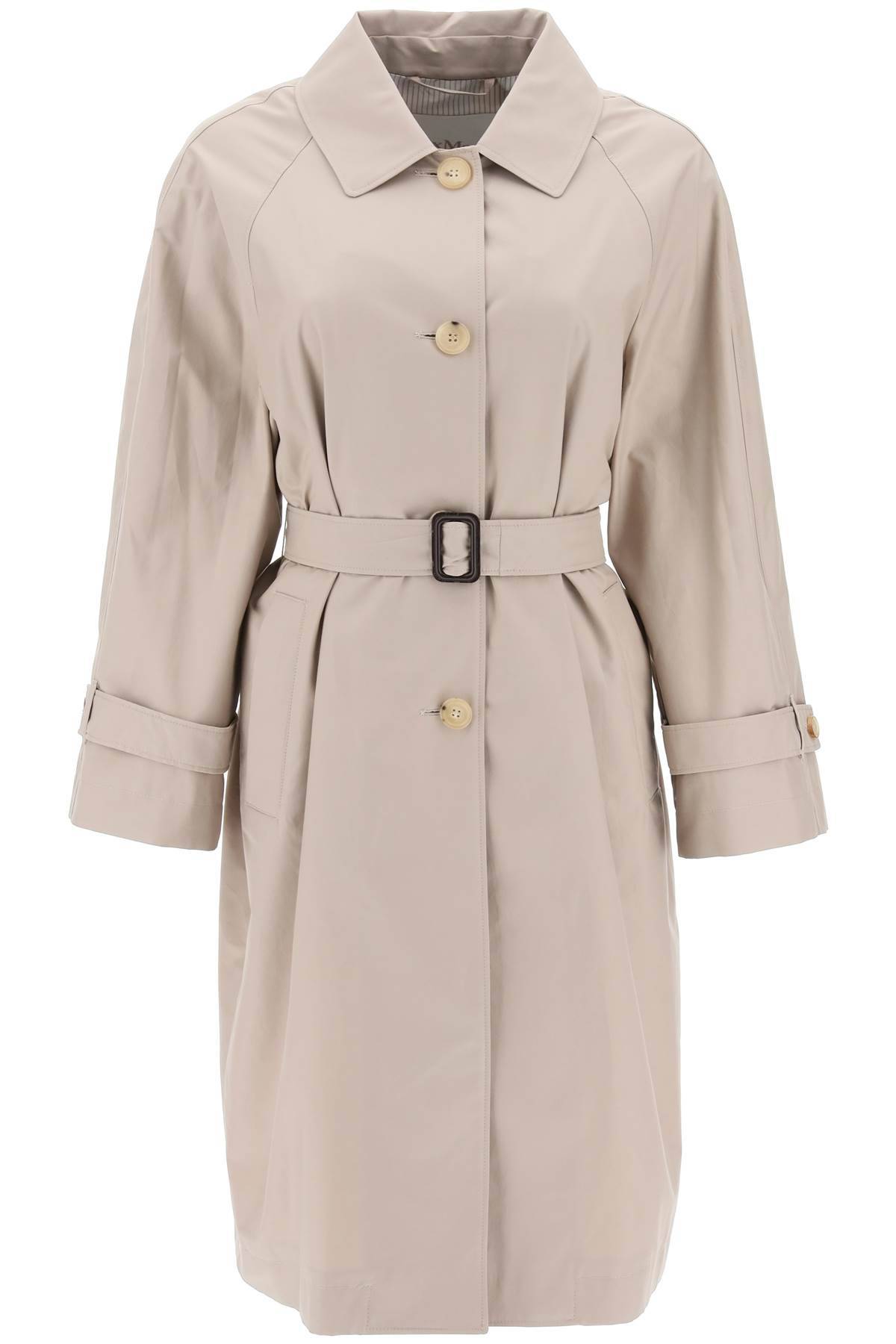MAX MARA THE CUBE MAX MARA THE CUBE single-breasted trench coat in water-resistant twill