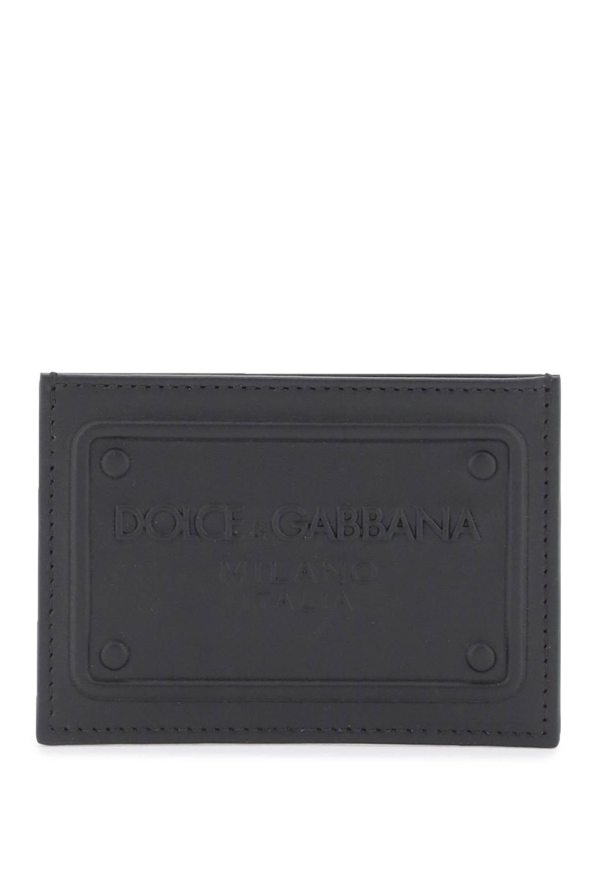 Dolce & Gabbana DOLCE & GABBANA embossed logo leather cardholder