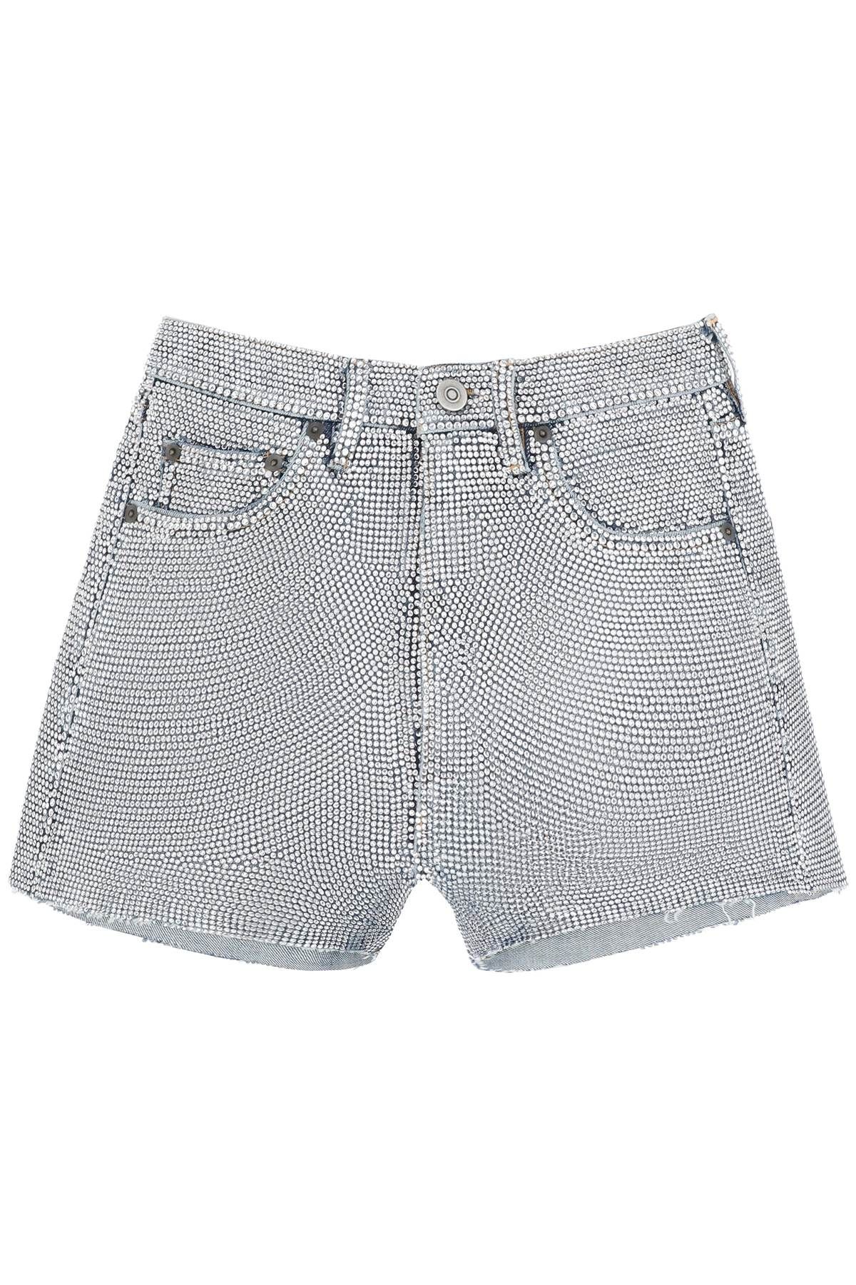 Maison Margiela MAISON MARGIELA shorts in rhinestone-studded denim