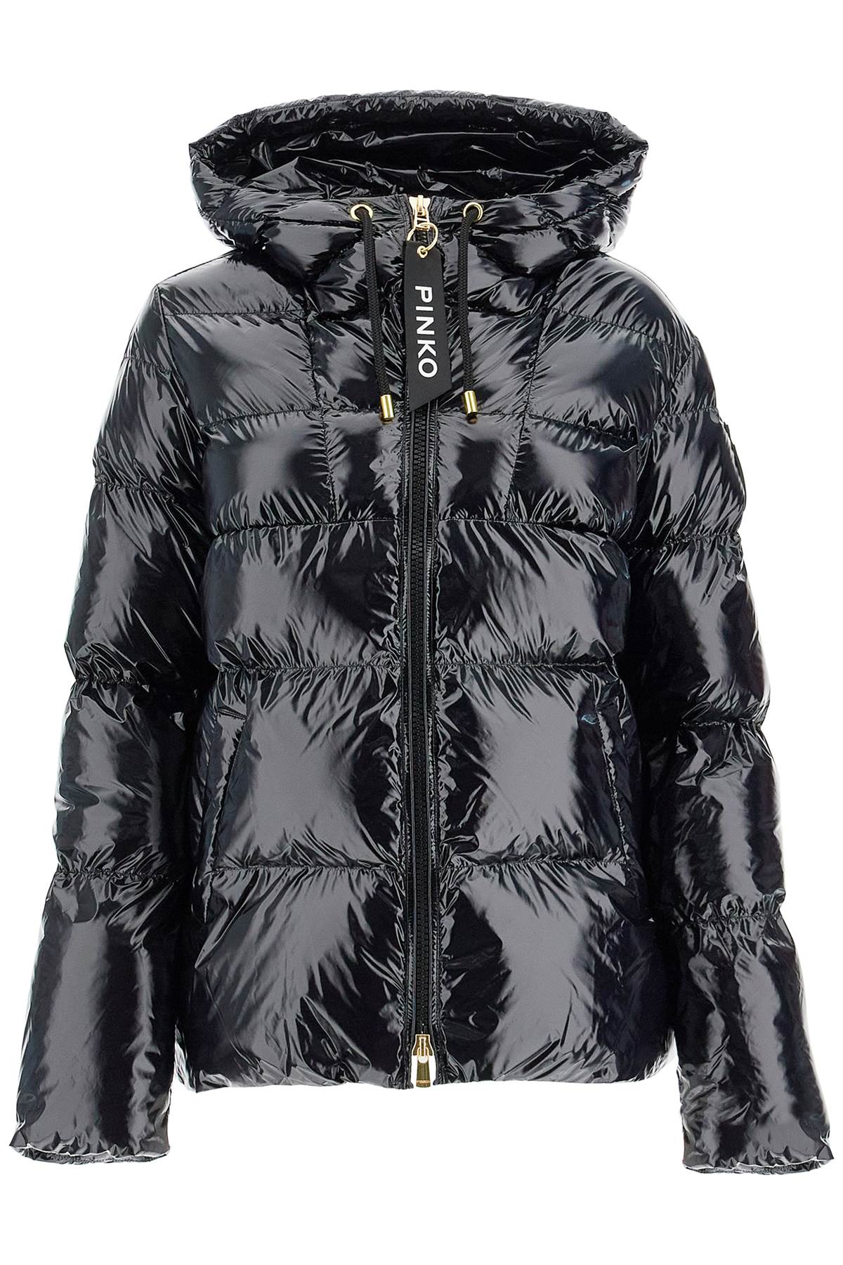 Pinko PINKO hooded down jacket in crystal nylon