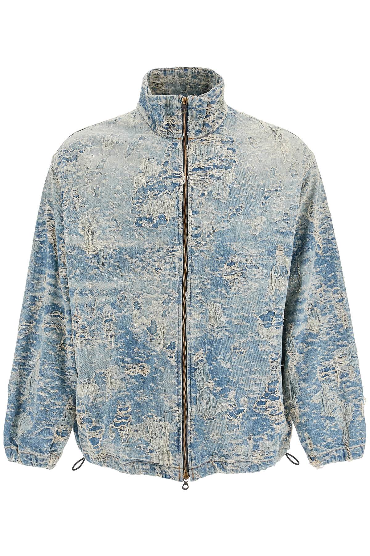 Diesel DIESEL distressed denim jacquard jacket