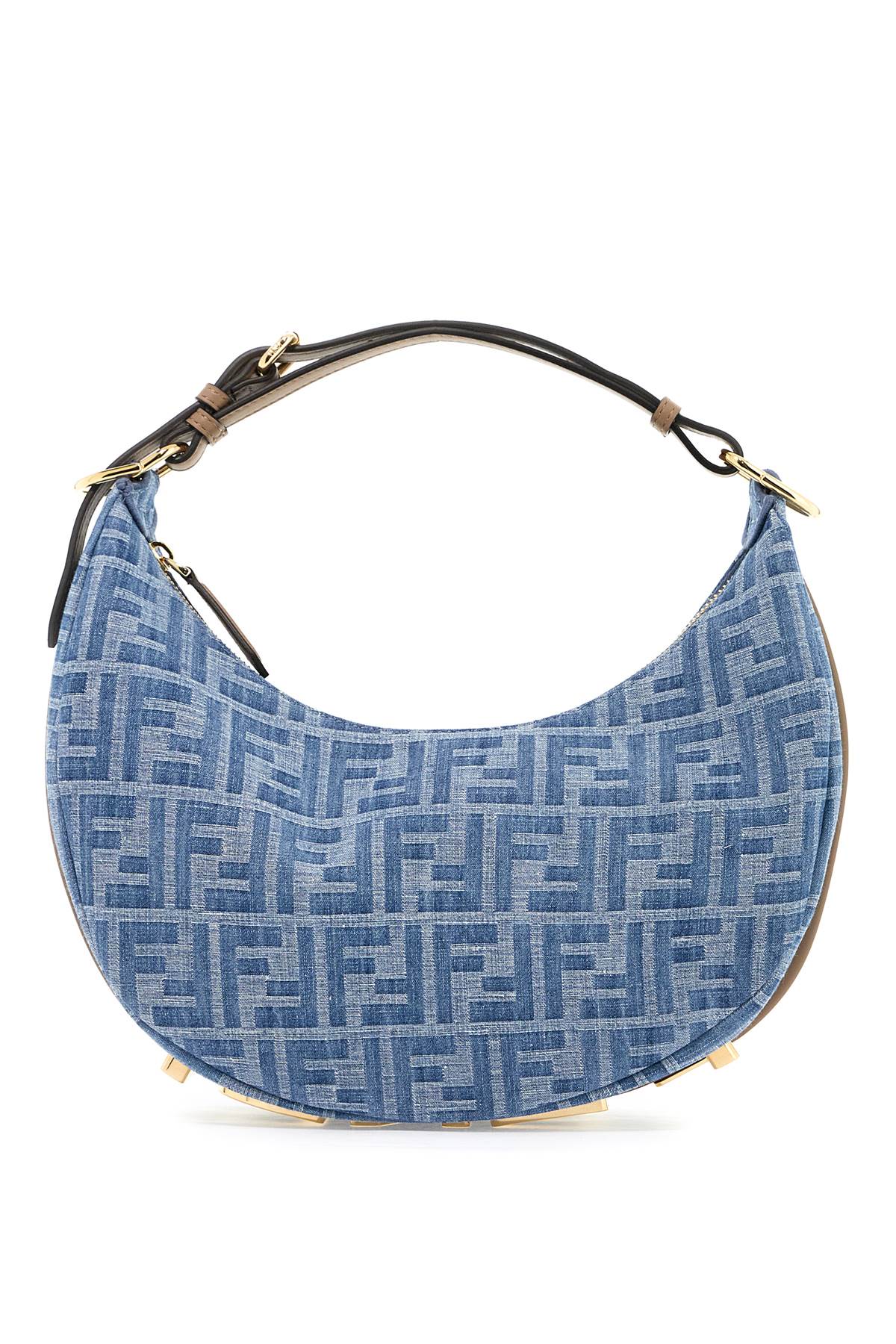 FENDI FENDI fendigraphy mini bag in denim-effect ff fabric