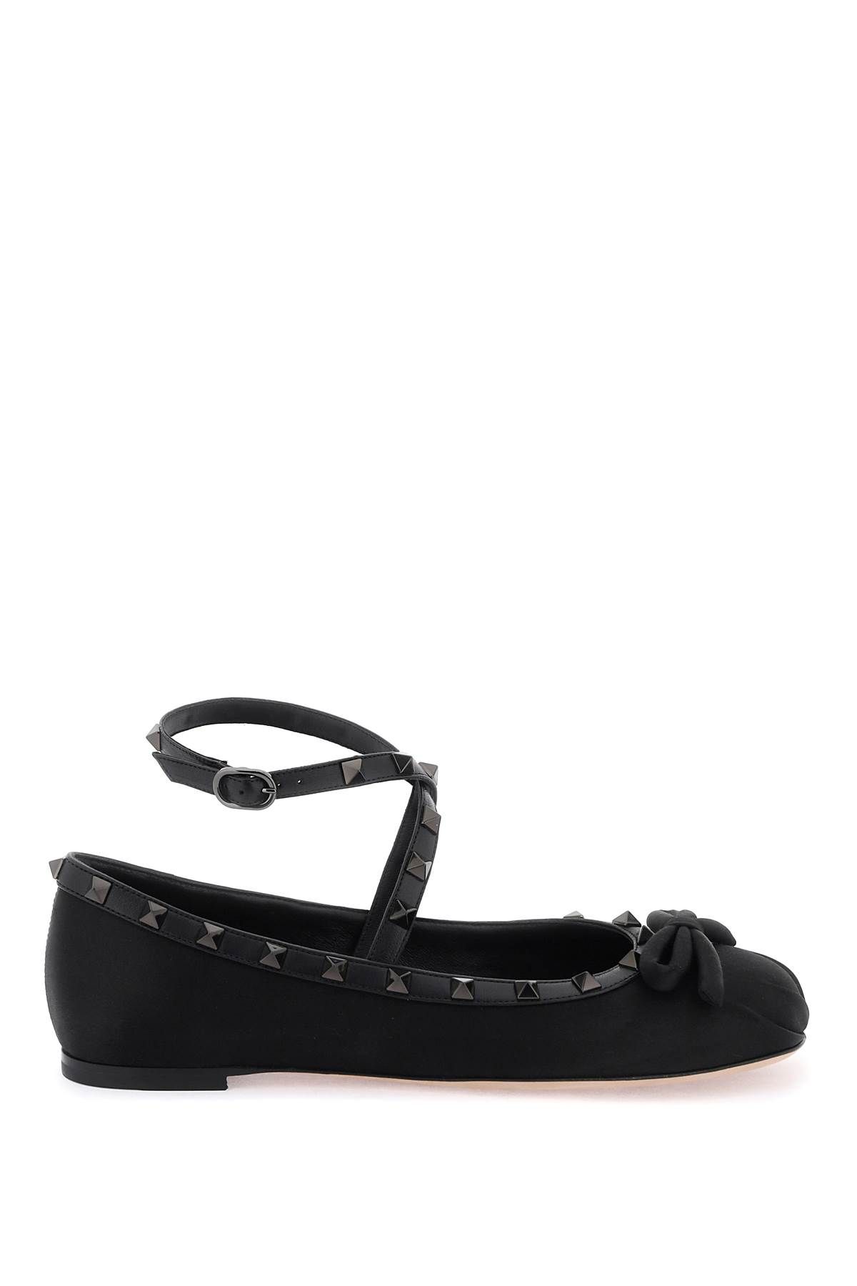 VALENTINO GARAVANI VALENTINO GARAVANI silk rockstud ballet flats