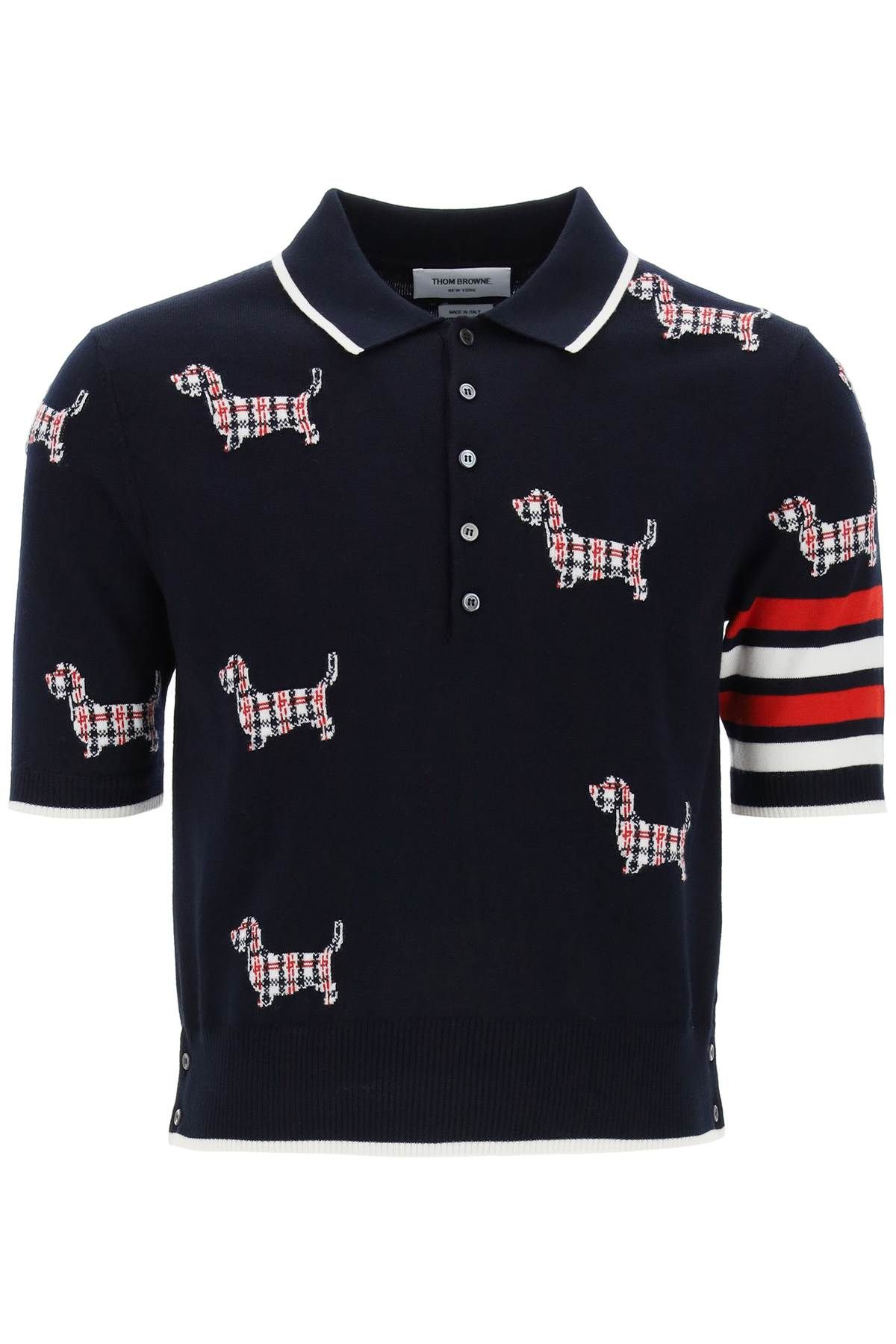 Thom Browne THOM BROWNE hector knitted polo shirt