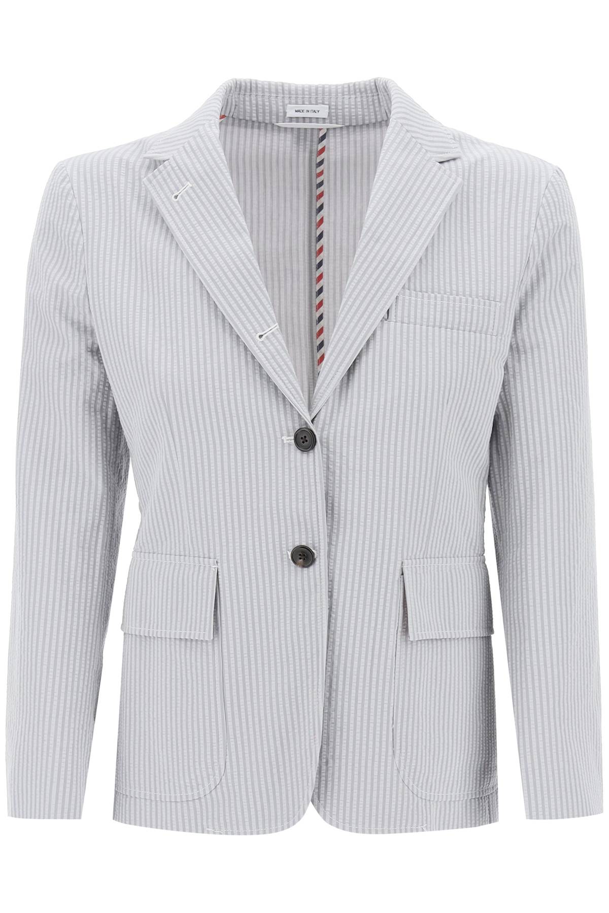 Thom Browne THOM BROWNE seersucker single-breasted jacket