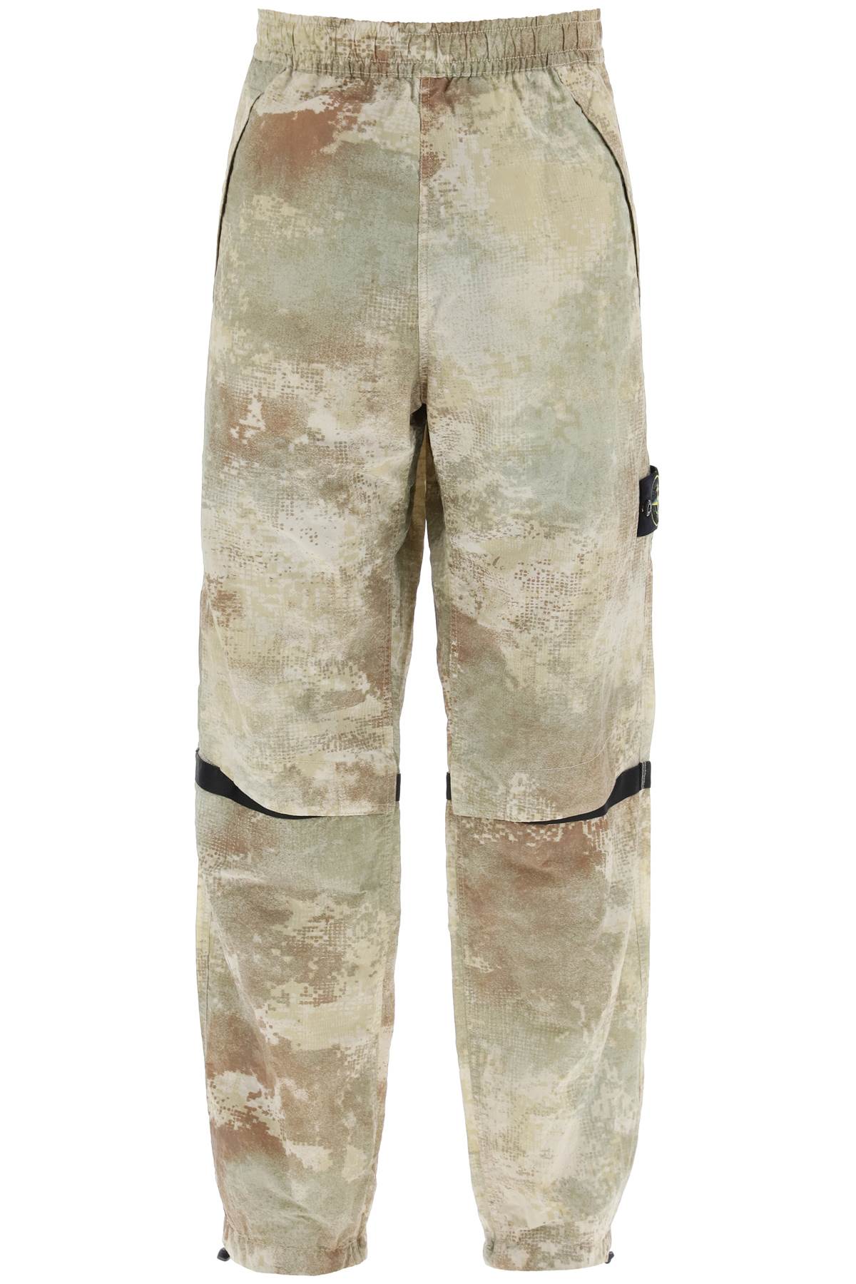 Stone Island STONE ISLAND econyl printed dissolving grid camo pants