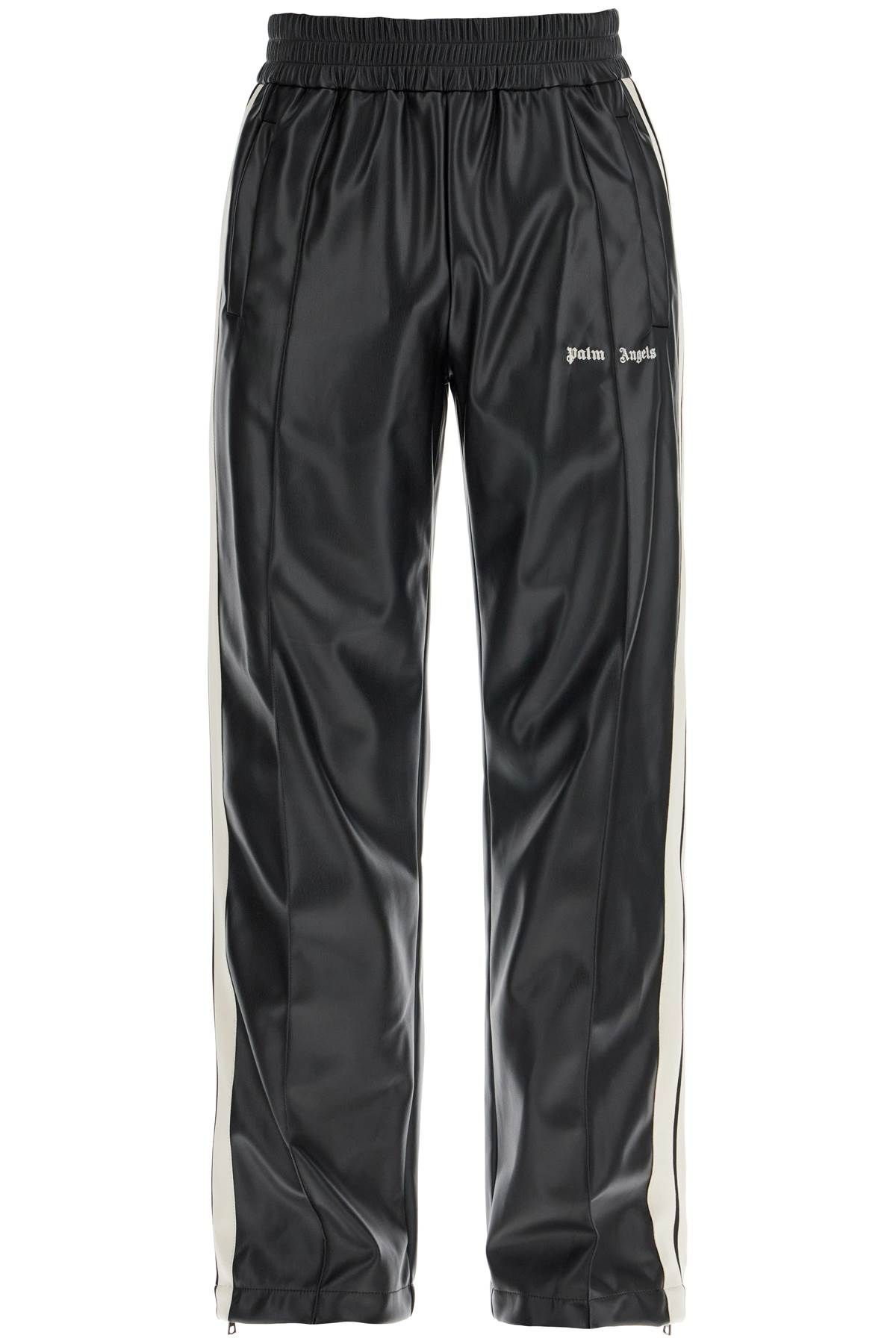 PALM ANGELS PALM ANGELS faux leather joggers with side stripes