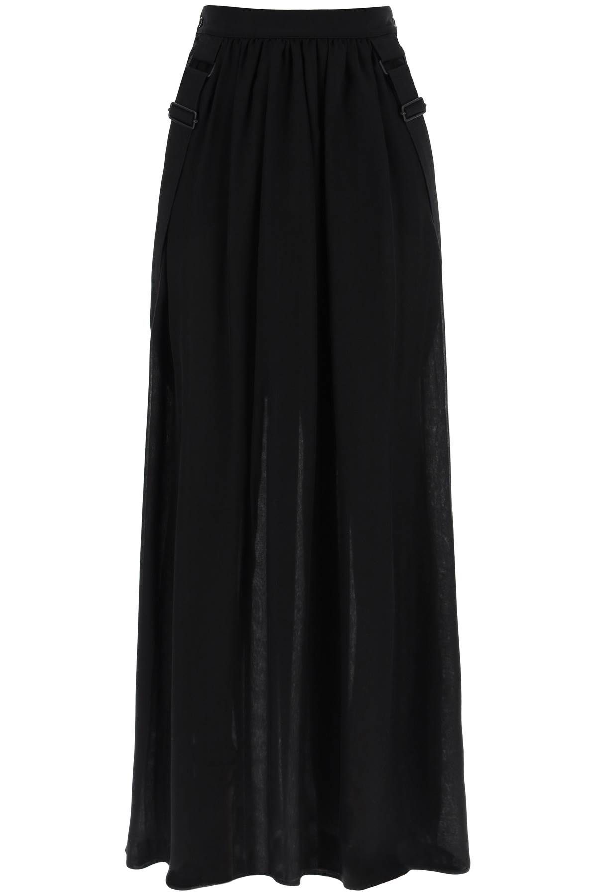 Max Mara MAX MARA maxi silk chiffon jedy skirt in