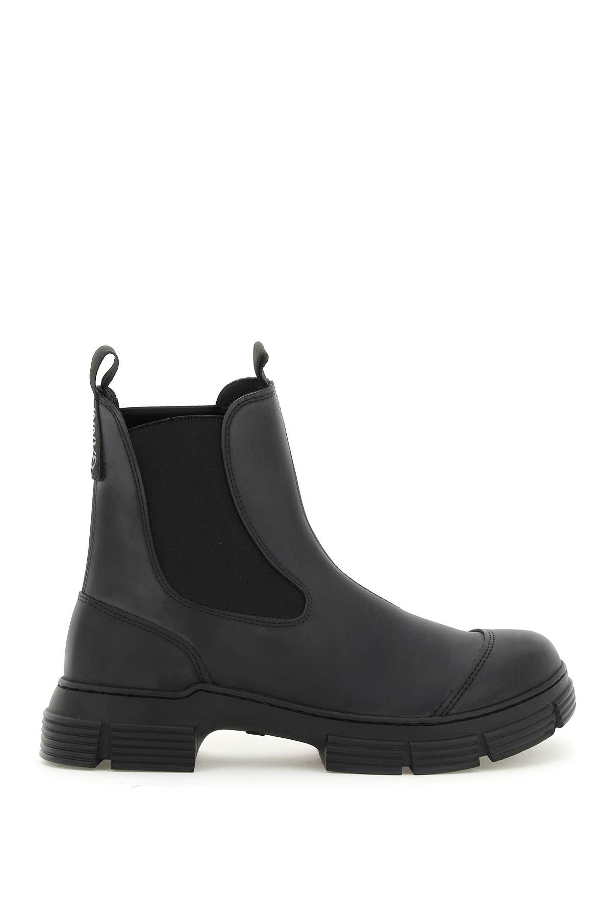 Ganni GANNI recycled rubber chelsea ankle boots