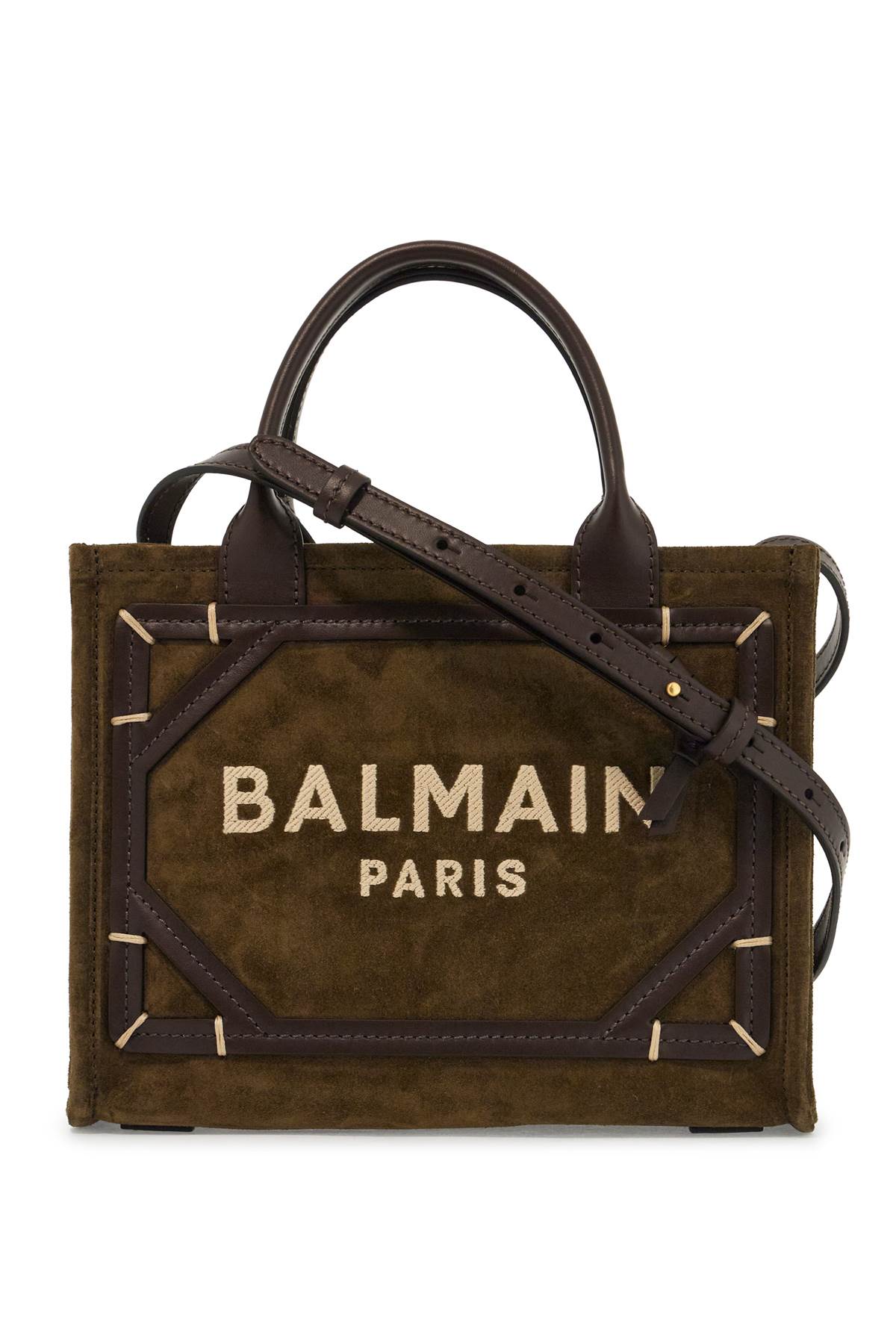 Balmain BALMAIN suede b-army tote bag