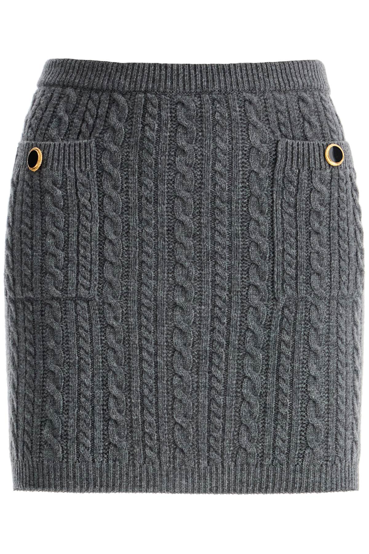 Alessandra Rich ALESSANDRA RICH knitted mini skirt with braided