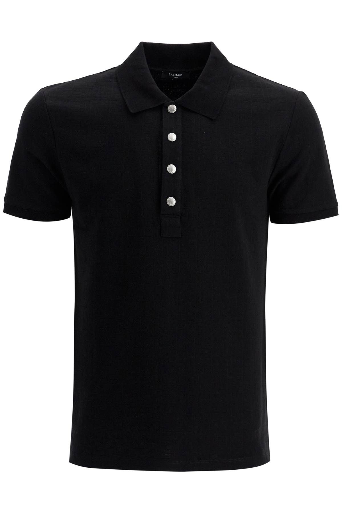 Balmain BALMAIN polo shirt with pb labyrinth mon