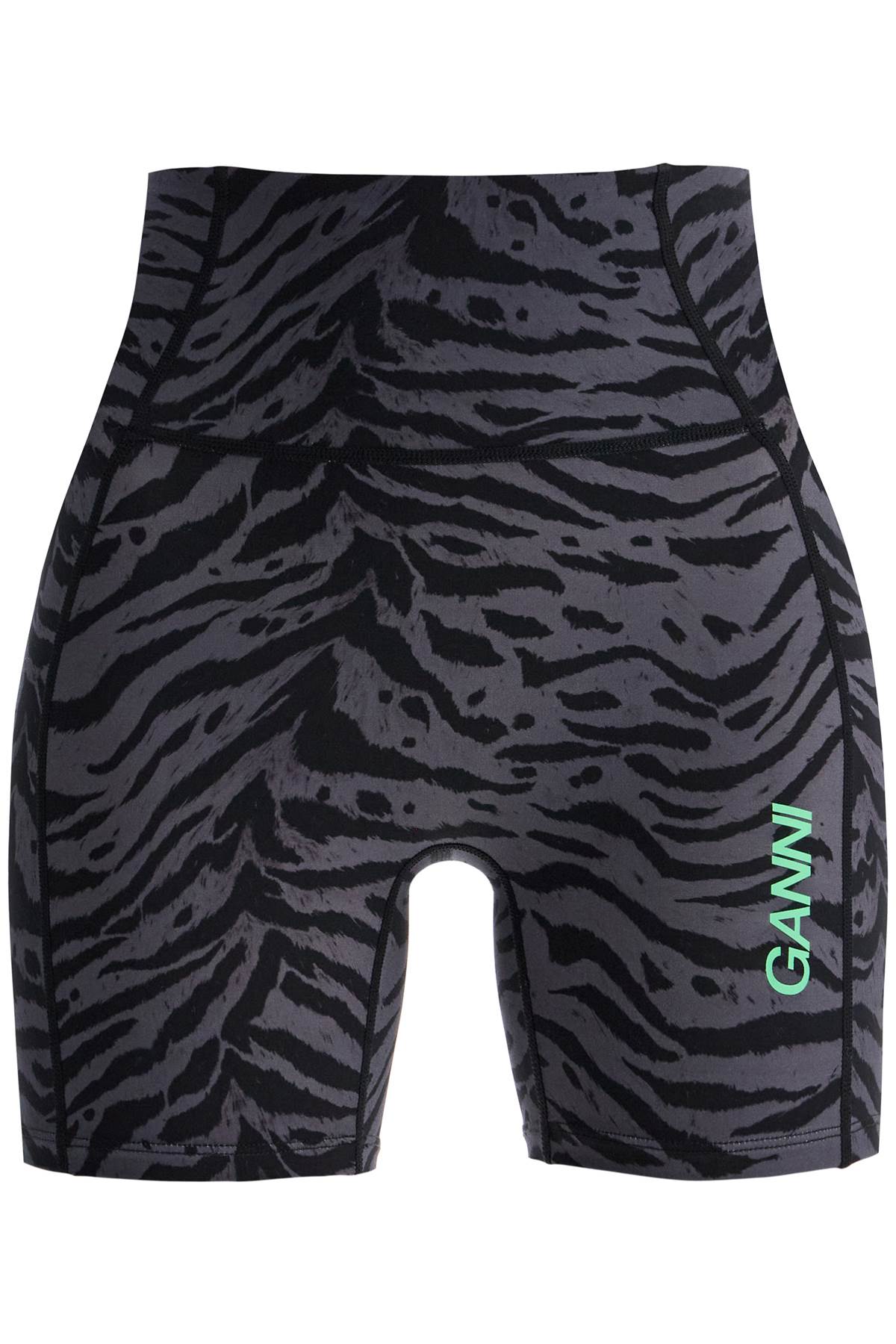 Ganni GANNI animal print sports shorts