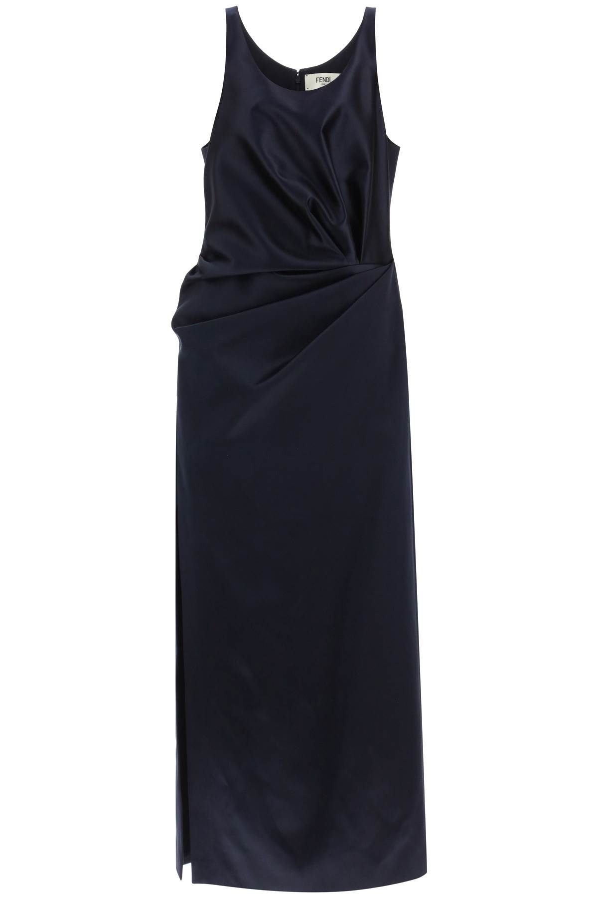 FENDI FENDI draped duchess satin dress