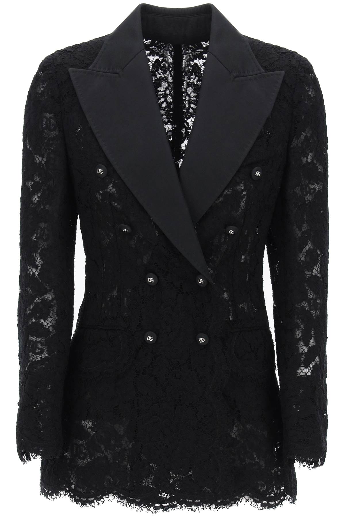 Dolce & Gabbana DOLCE & GABBANA turlington double-breasted lace blazer