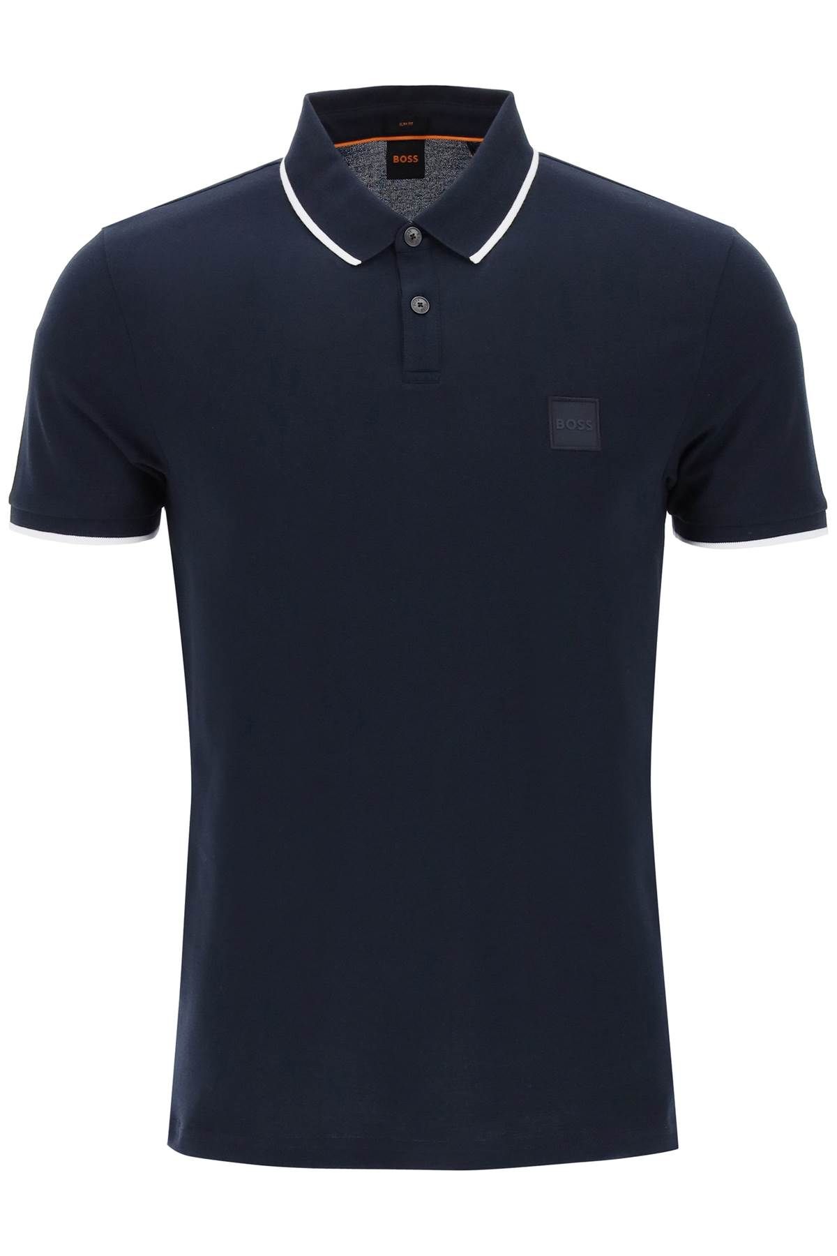 BOSS BOSS slim fit piqué polo shirt with tipped