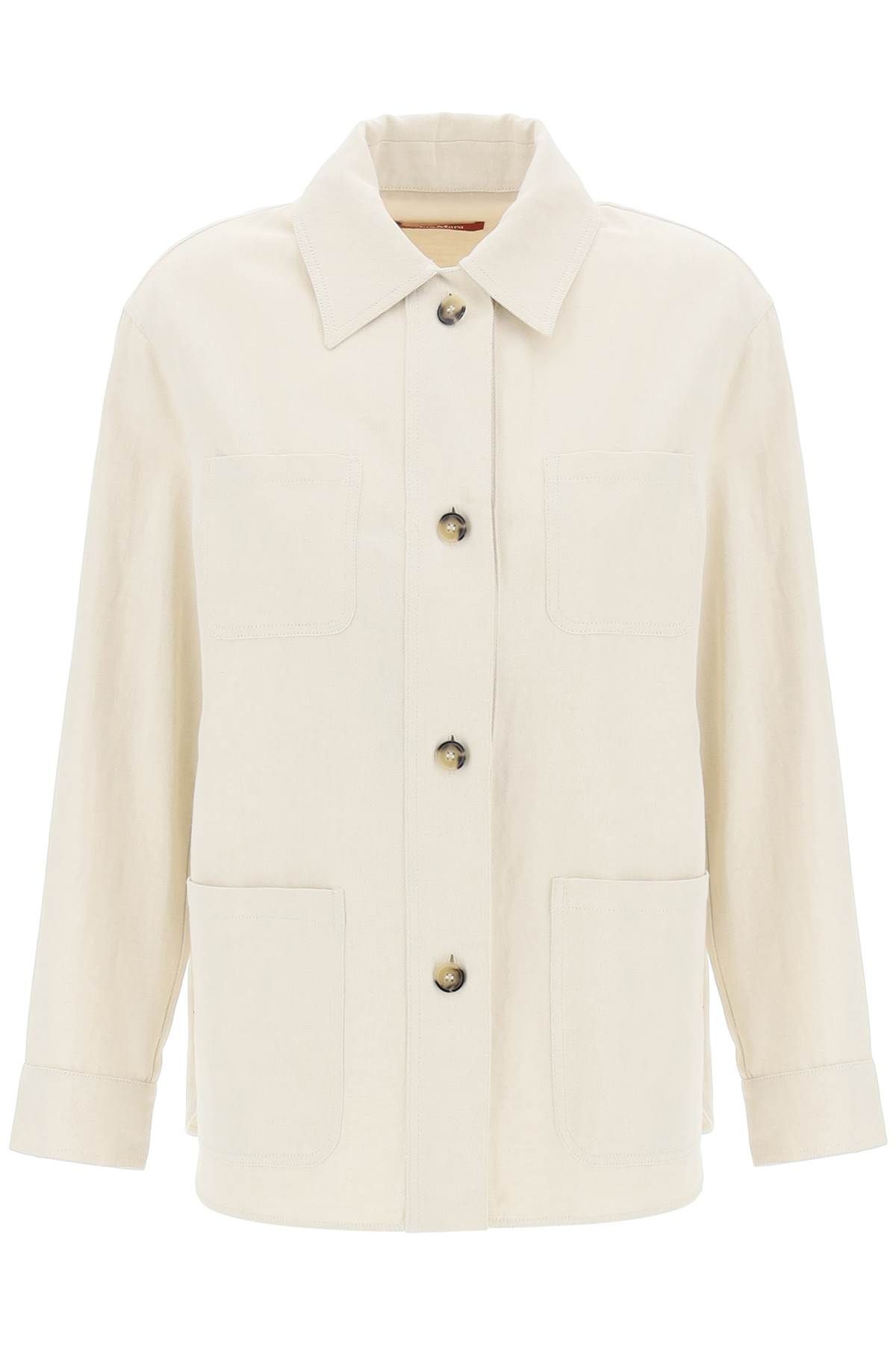 MAX MARA STUDIO MAX MARA STUDIO newport overshirt in cotton and linen drill